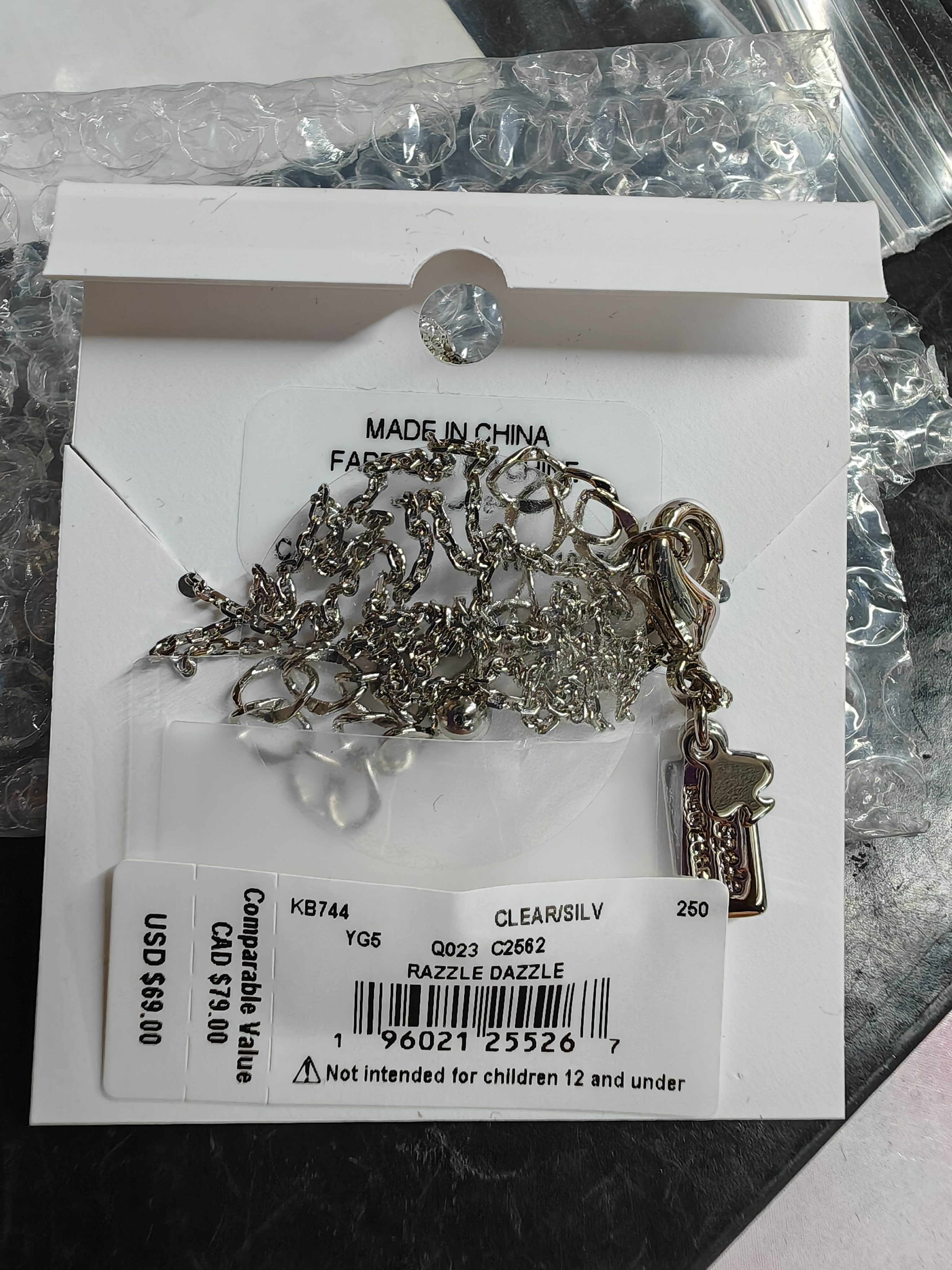 香港現貨-Kate Spade razzle dazzle mini pendant necklace