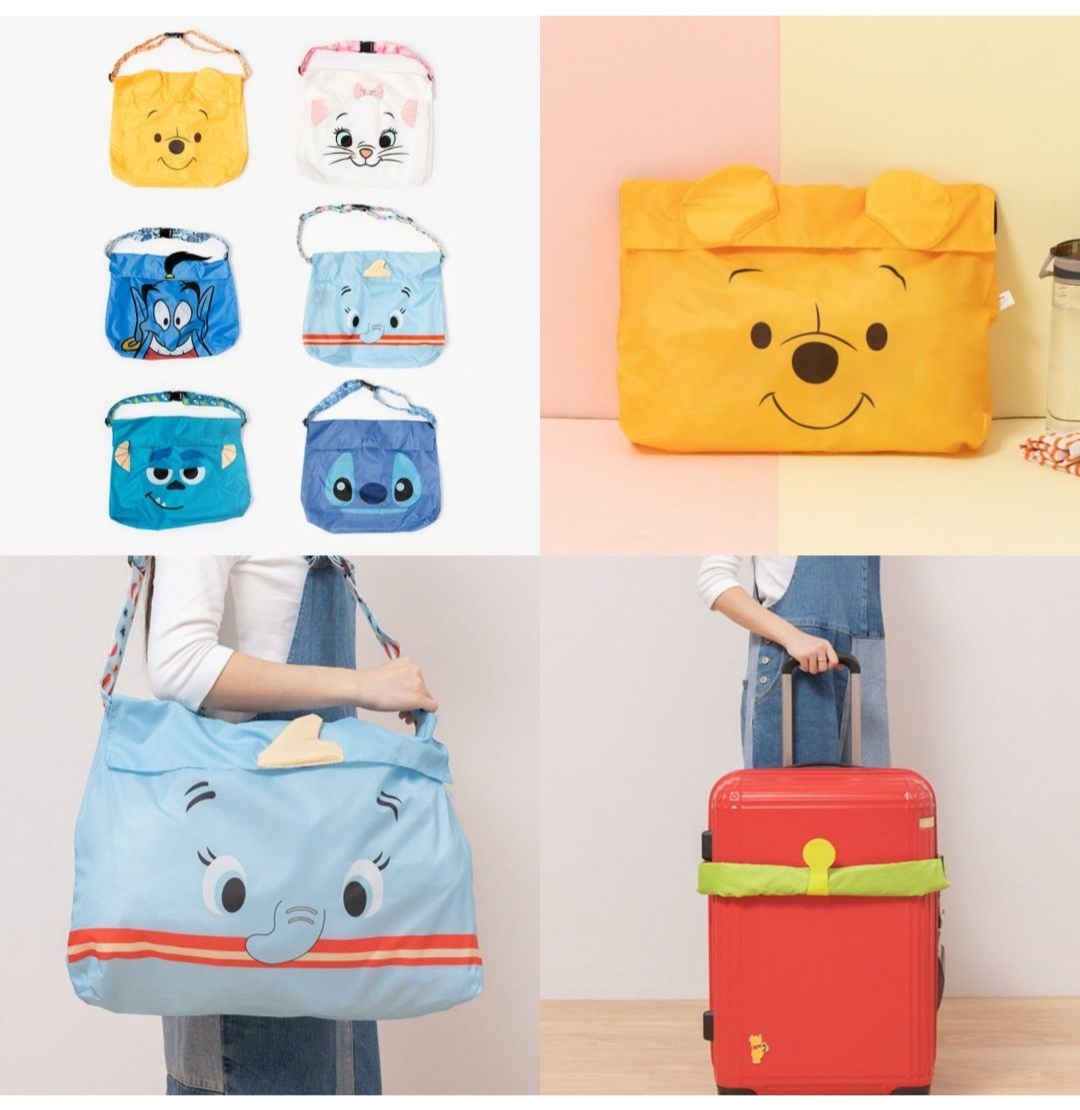 現貨💜正版授權💜 迪士尼 Disney winnie the pooh winniethepooh 小熊維尼 維尼  小熊維尼旅行袋 winniethepooh旅行袋 袋 旅行袋  2用袋 兩用袋 可當行李帶 行李帶 😃