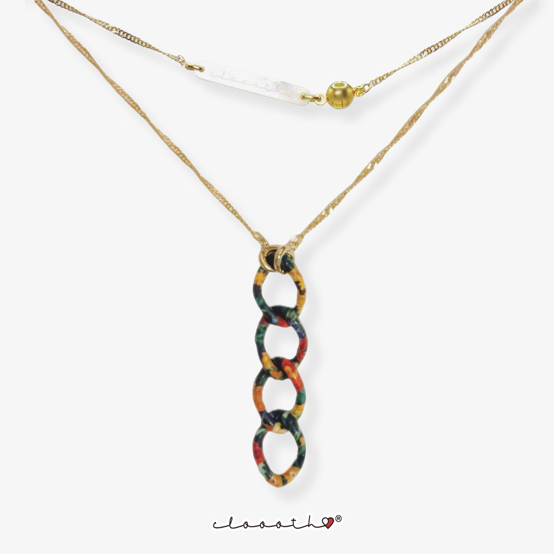 花式扭紋加長項鏈