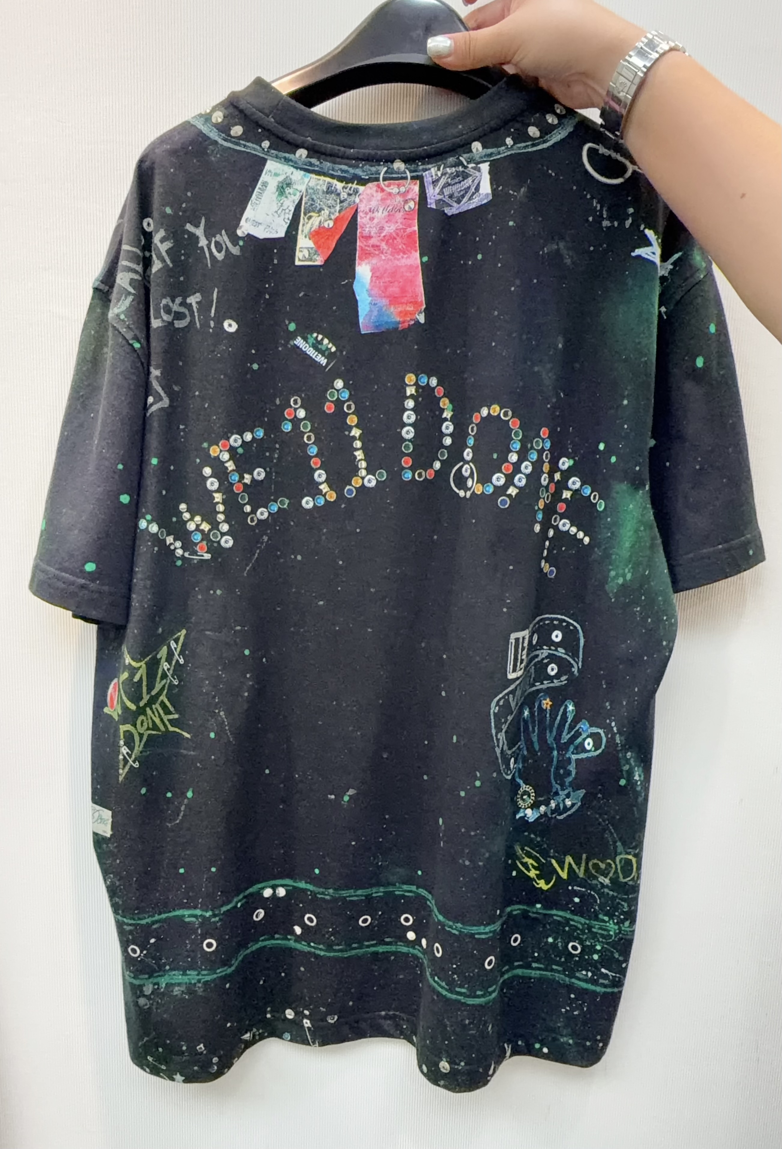 We11done 宇宙塗鴉水鑽 Tee