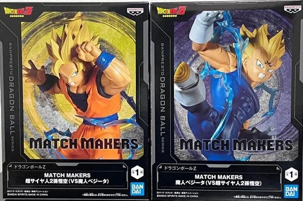 Banpresto, Match Makers Figure: Dragon Ball Z , Super Saiyan 2 Son Goku vs Majin Vegeta 龍珠Z 超級撒亞人2 孫悟空 vs 魔人比達