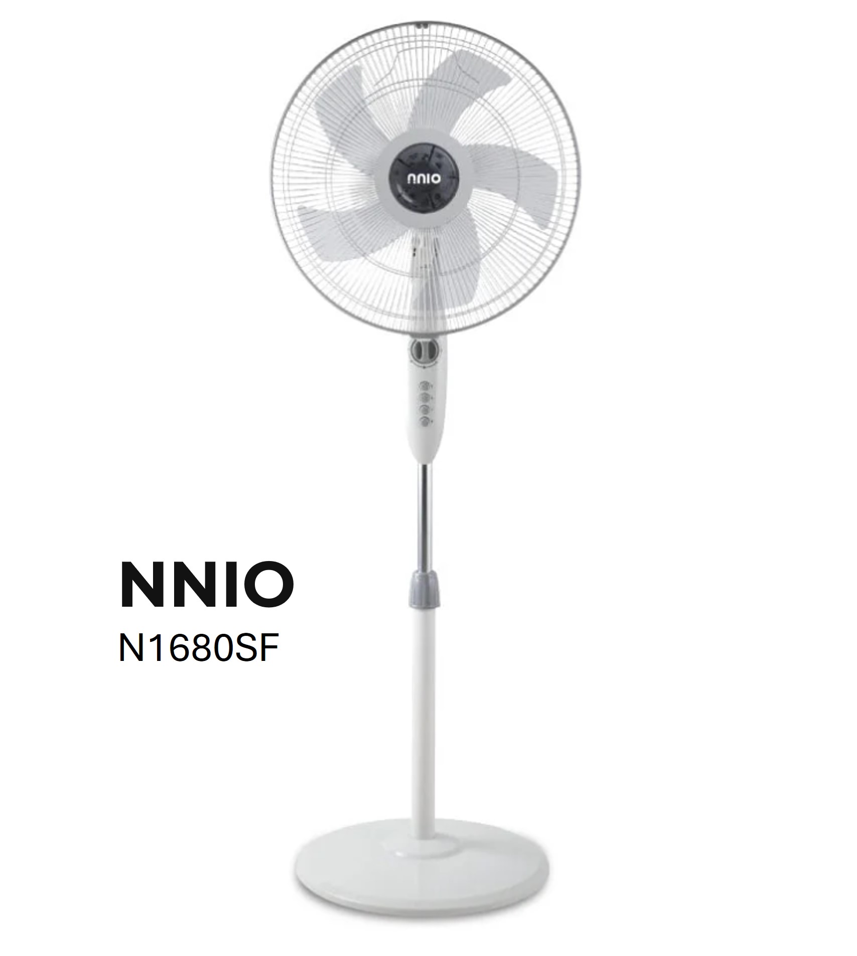 16" AC Motor Stand Fan (White), 3 Speed, 50W (N1680SF)
