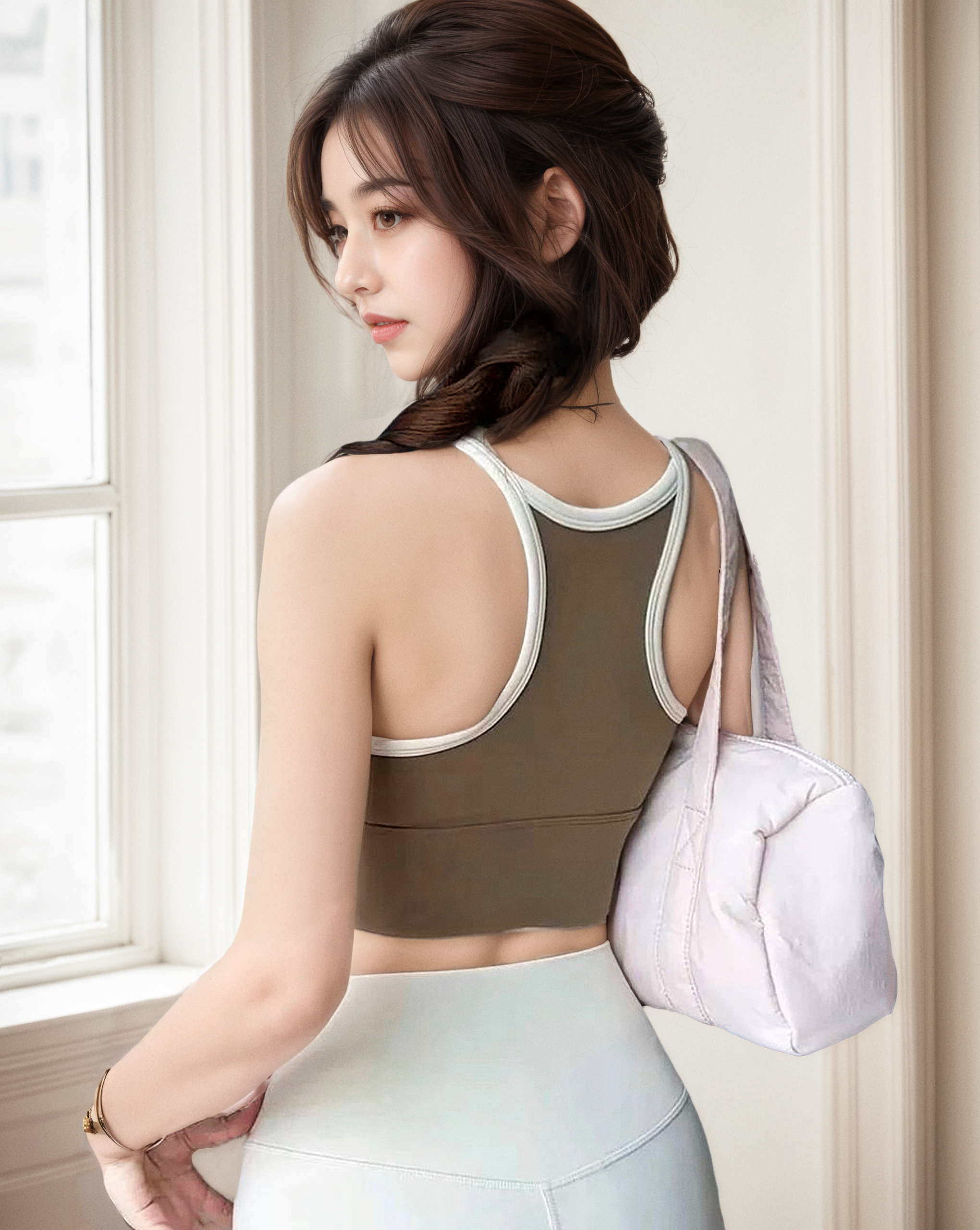 拼色防震美背一體杯運動內衣