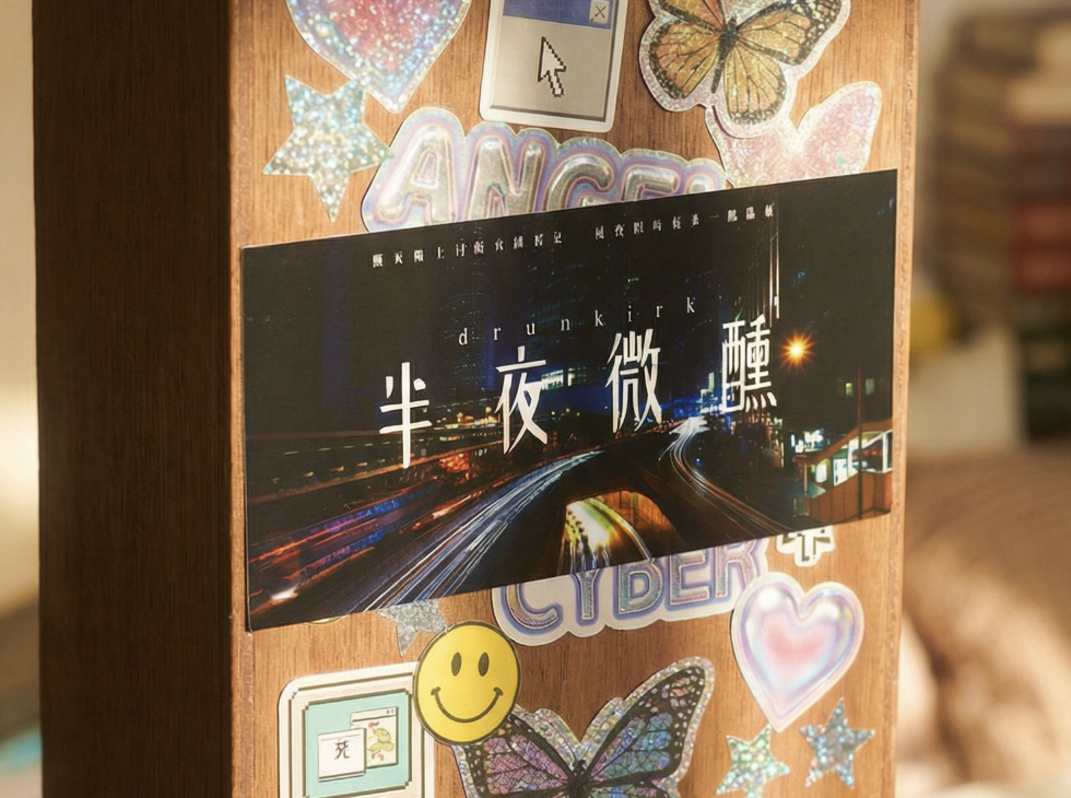 .ᐟ 半夜微醺橫款貼紙  .ᐟ 