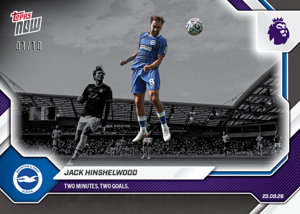 Jack Hinshelwood - 2026/27 Premier League Topps NOW® #7 梅開二度【團購】