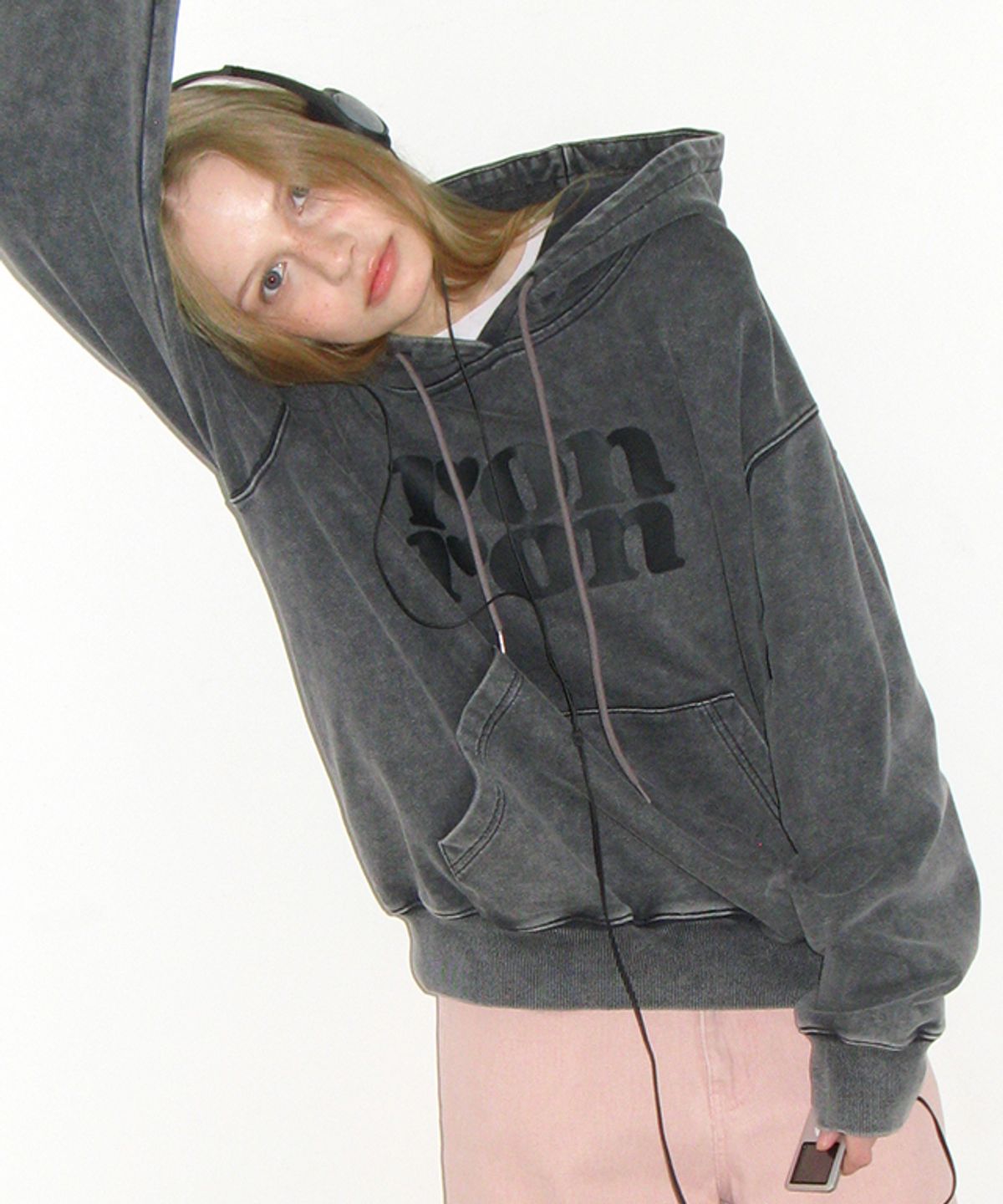 🇰🇷訂購｜ronron 26｜PIGMENT LOGO HOODIE 3色 