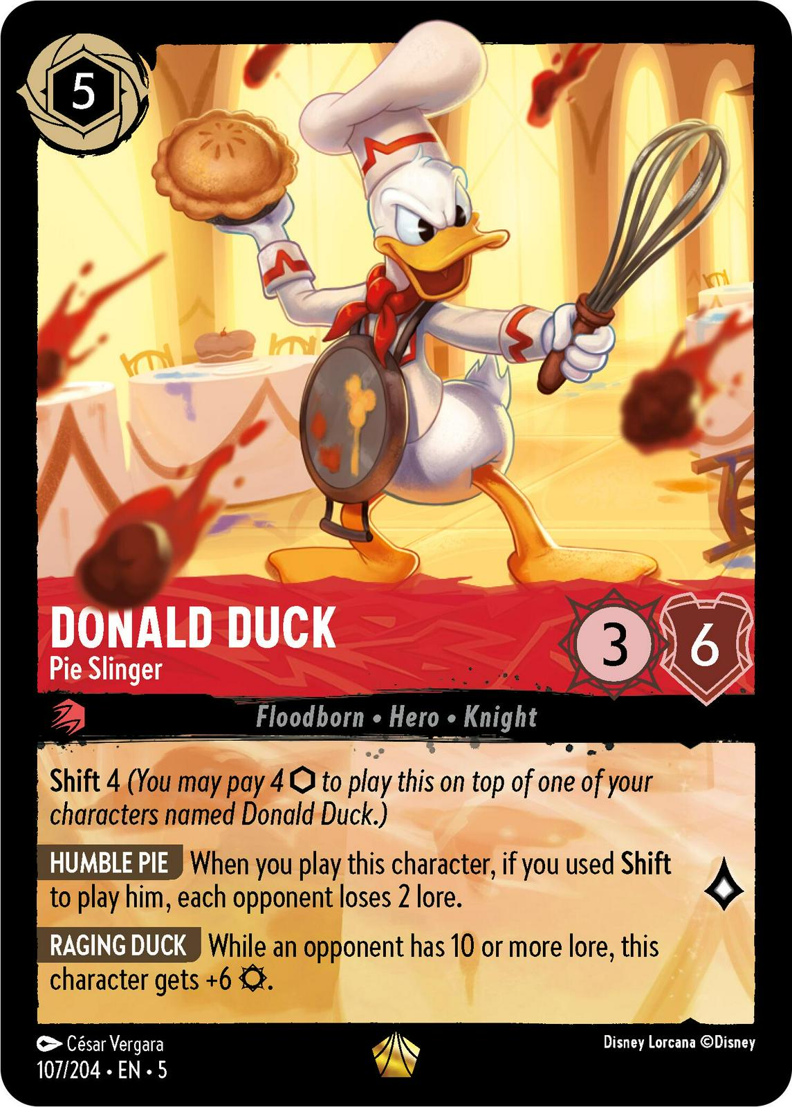 107/204 Donald Duck - Pie Slinger [Foil] 