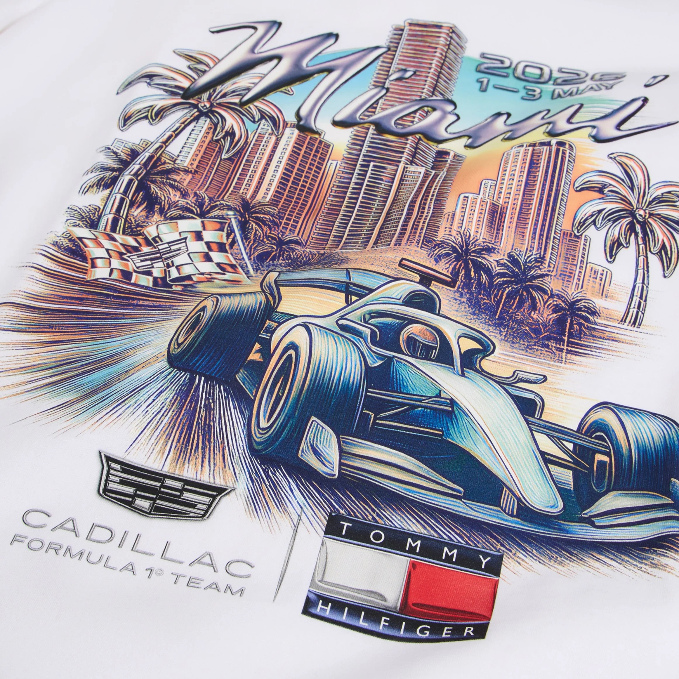 TH x Cadillac F1 Team 凱迪拉克車隊 2026 Miami GP特別版T-Shirt (黑/白) MN00107