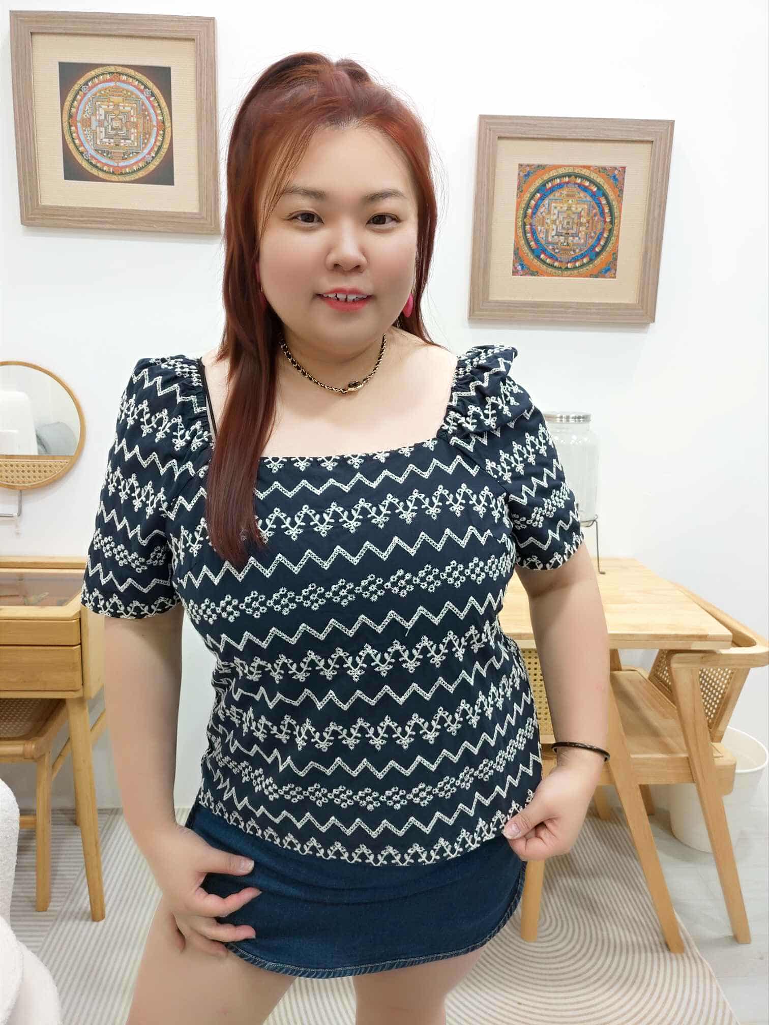 OTA15 BE#281899 复古刺绣樱花上衣