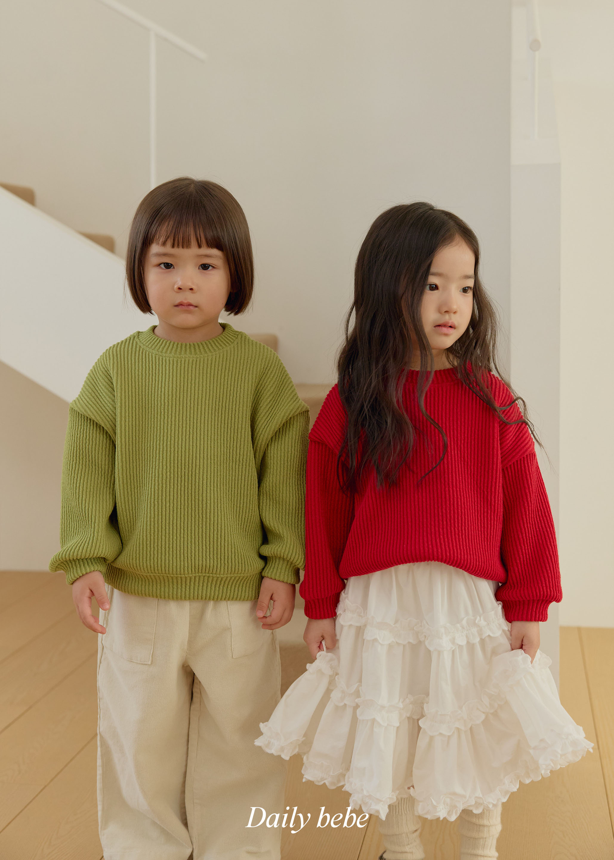 Dailybebe | Chunky Ribbed Sweatshirt