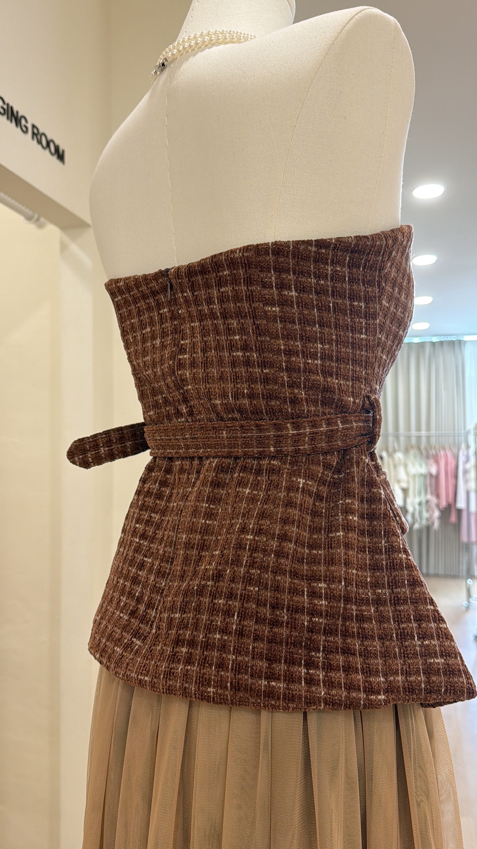 33抹胸复古套装裙