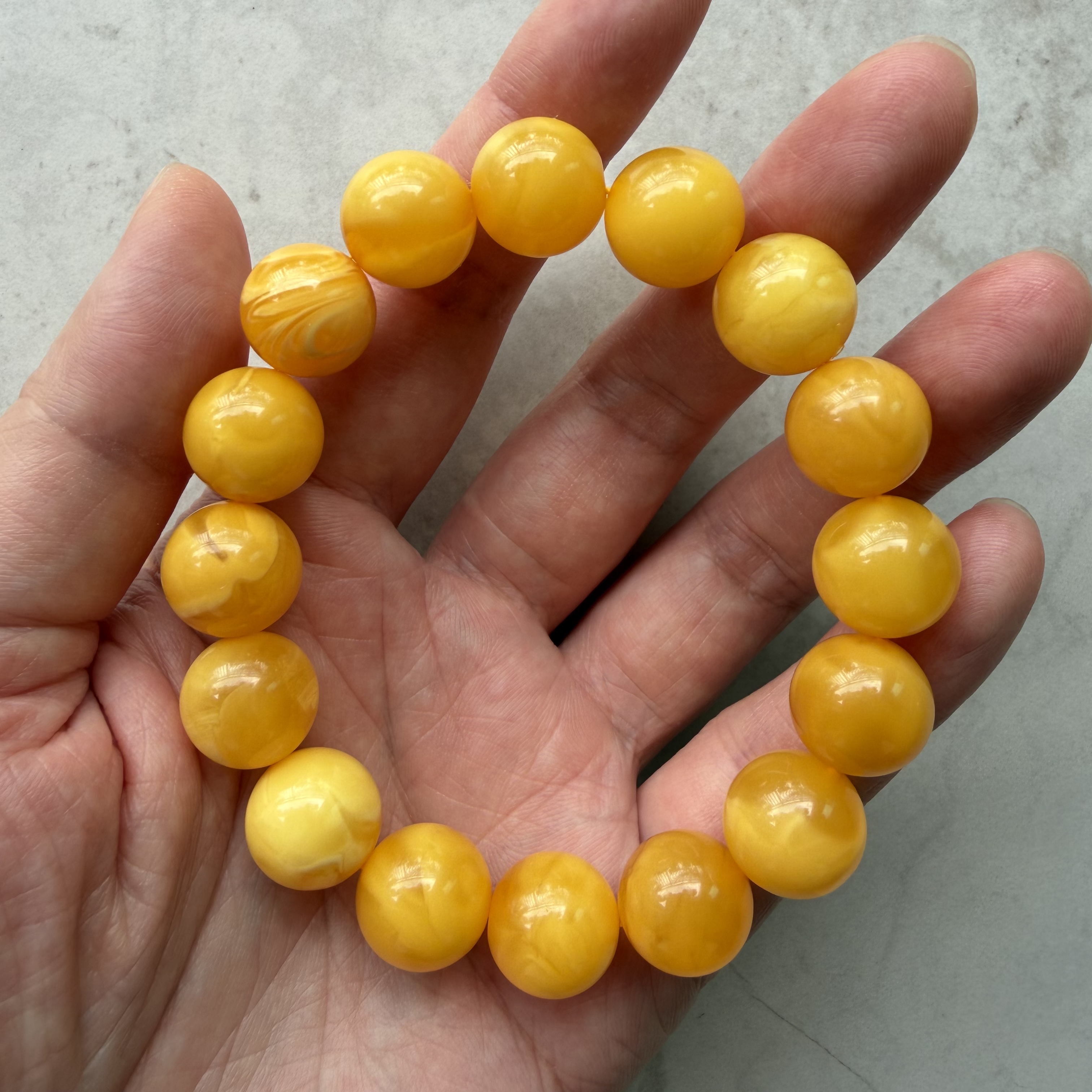 ［閉店一口價］12+mm波羅的海雞油黃蜜蠟手串