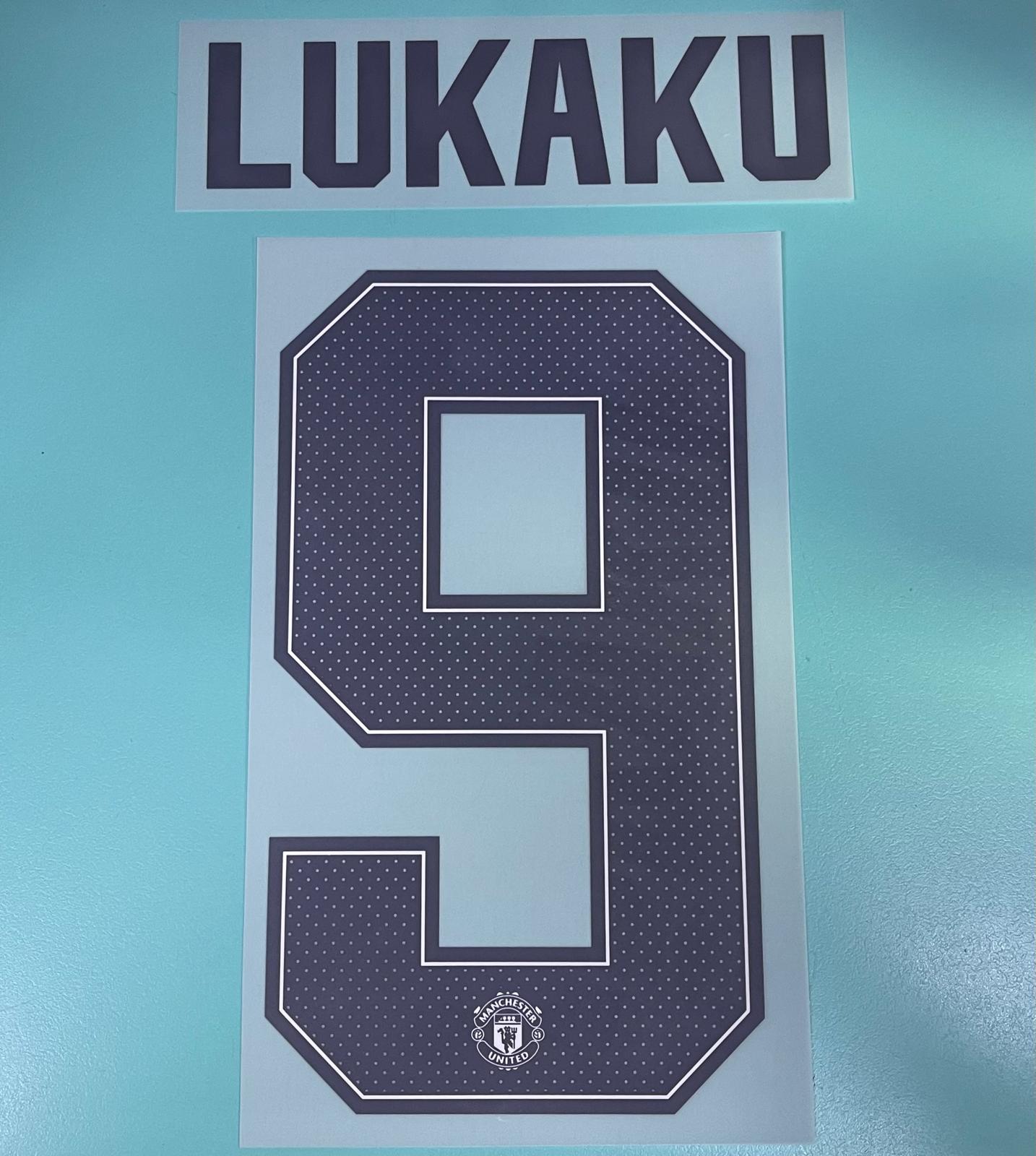 2018-19 Manchester United Away UCL Nameset #9 LUKAKU
