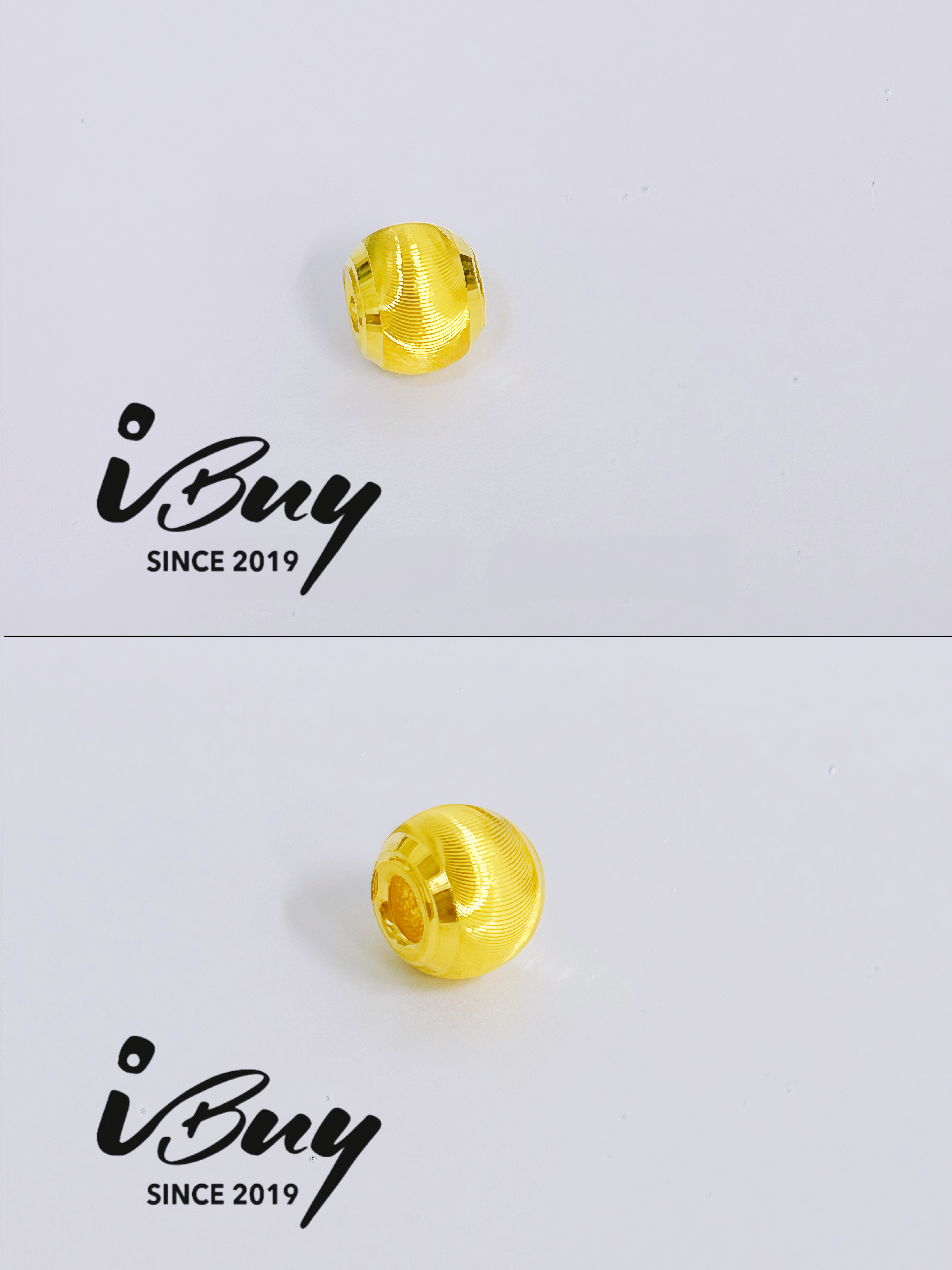 999 GOLD 6MM CAT EYE BEAD 999 金 6MM猫眼路路通串咀