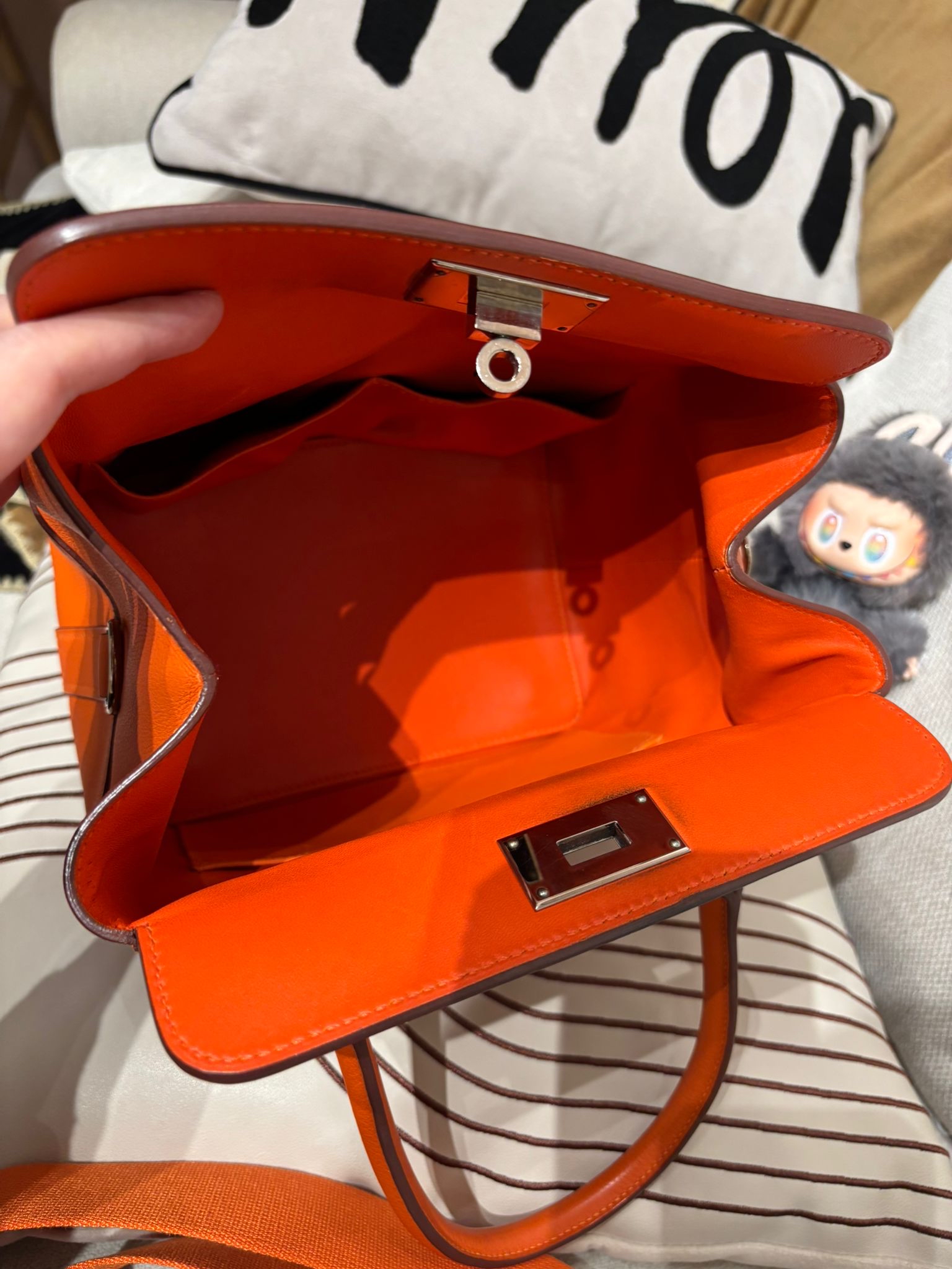 Hermes toolbox 20,orange ,STAMP T evercolor,100%Authentic ,90%new ✅KEY LOCK ✅dust bag✅STRAP