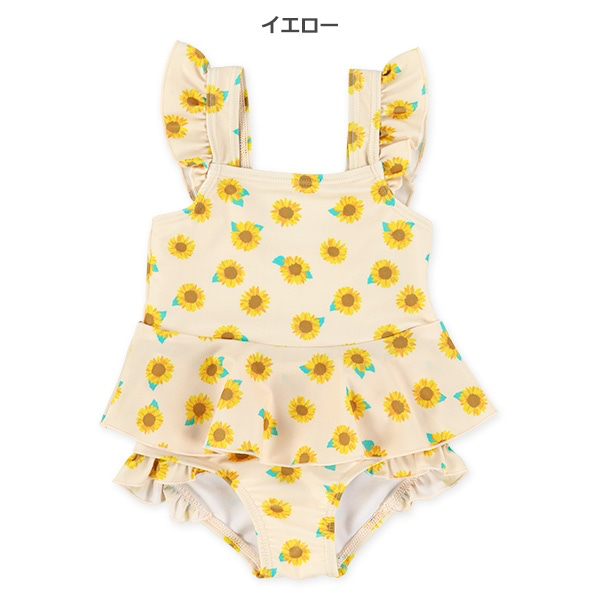 🇯🇵預訂 日本直送🇯🇵兩色花卉滿印荷葉邊分體泳衣