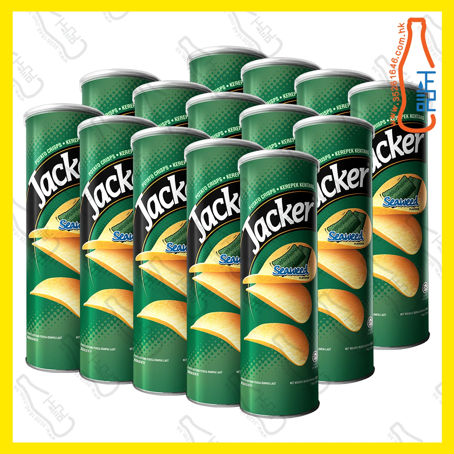 ==ORI1591 Jacker杰克牌桶裝薯片-紫菜味 x【14筒】/箱