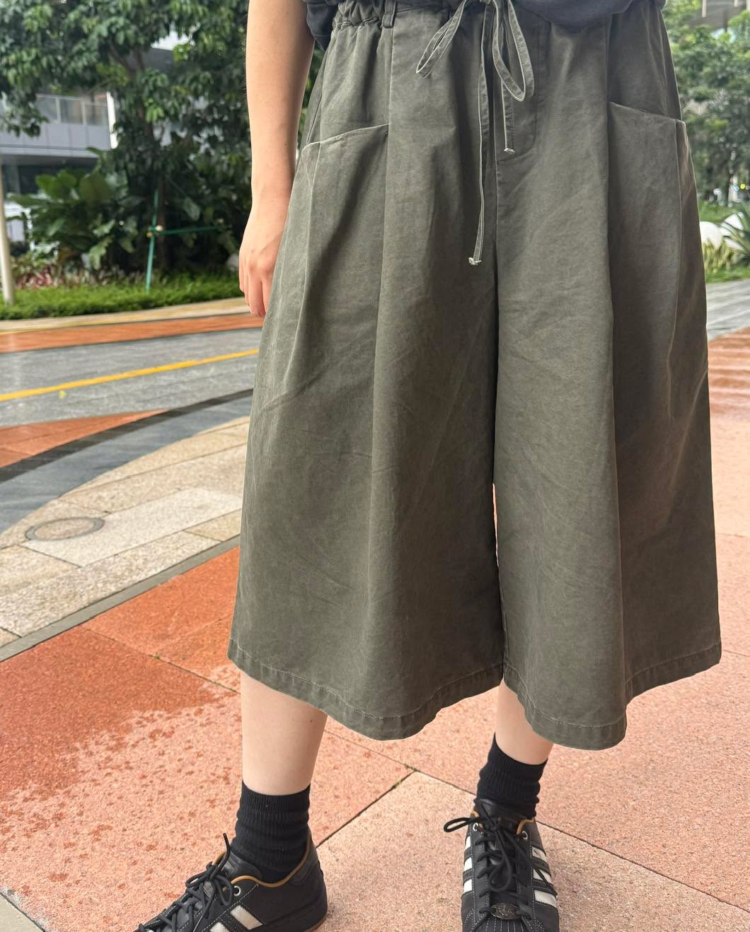 束繩休閒七分褲