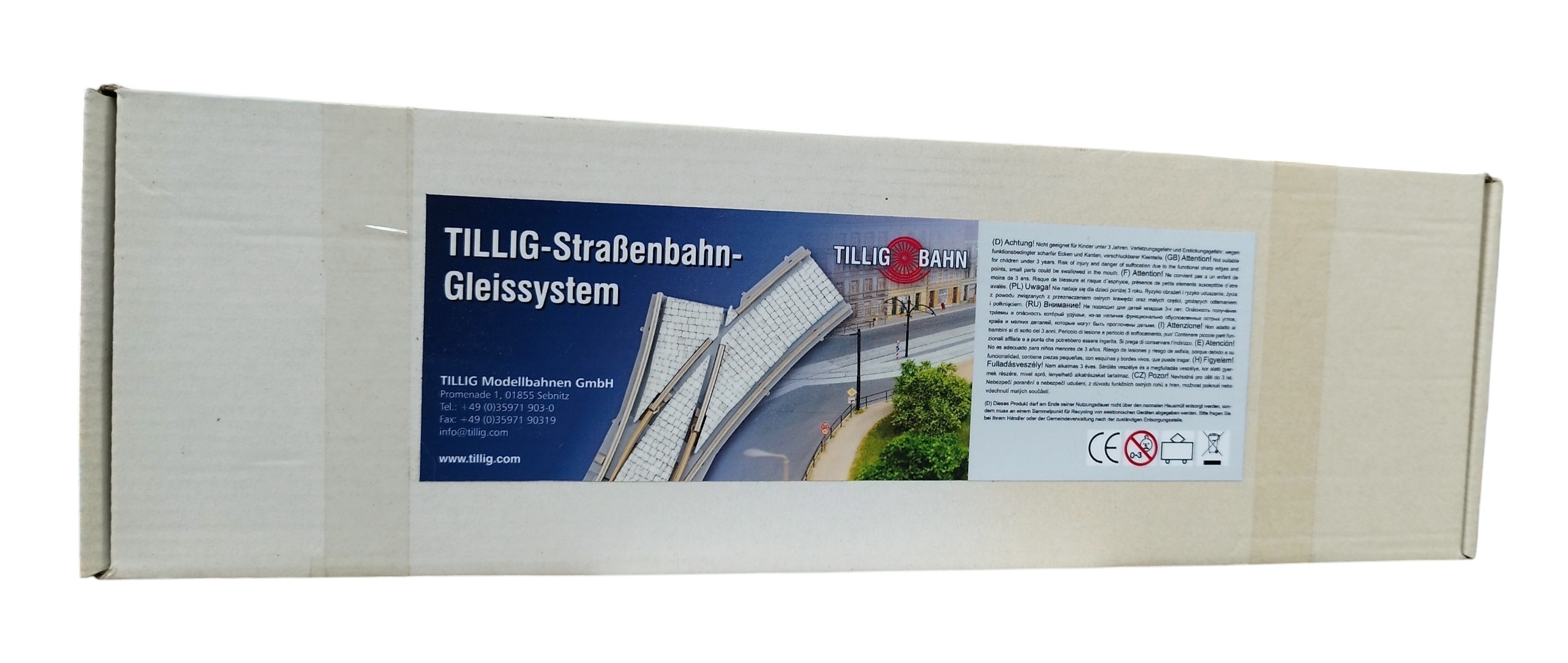 Tillig LUNA HO-scale 城市輕軌電車路軌入門套裝 1:87 Starter complete set paving-stones 馬路路軌•城市輕軌•電車路軌
