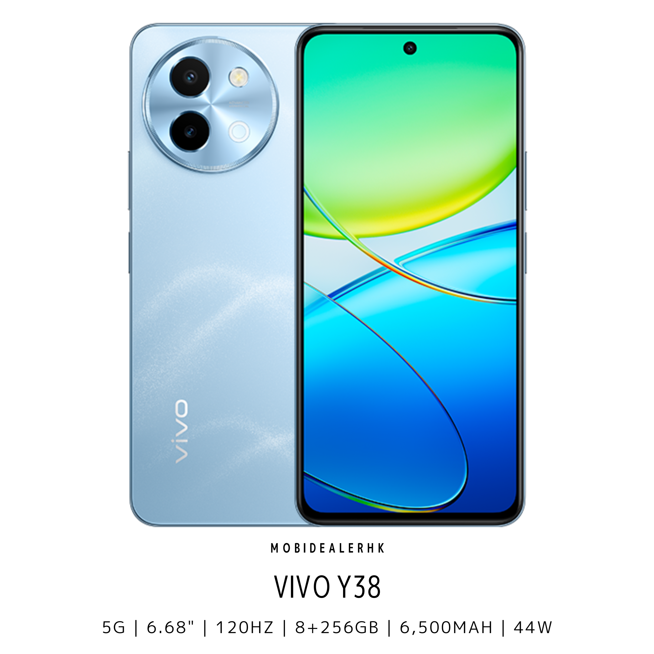 Vivo Y38 | 5G | 智能手機 | 6000mAh大電量 | 44W快充 | 6.68"120Hz | IP64防水