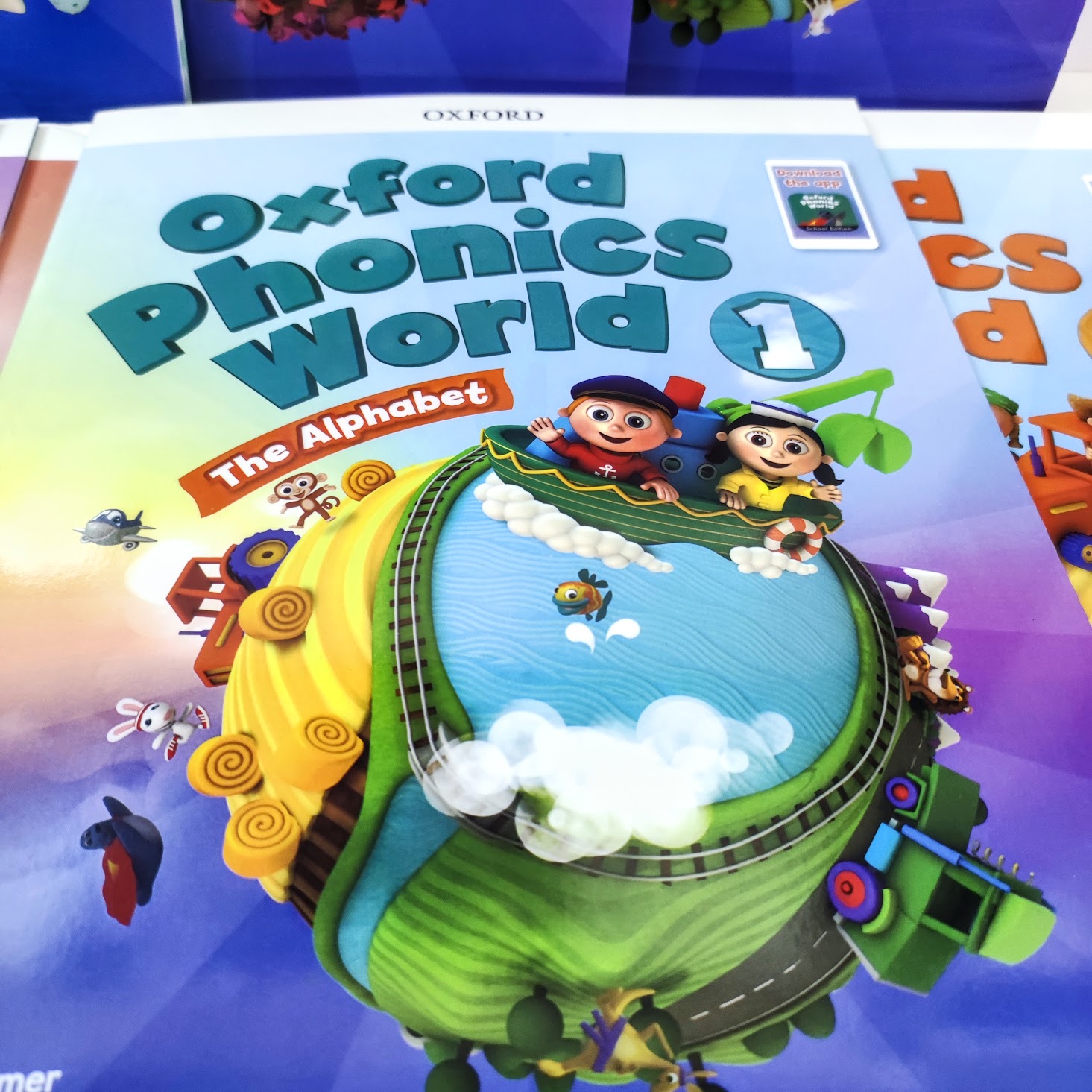 點讀Oxford Phonics World (Level 1-5) 牛津練習本一套10本 自然拼讀phonics字母發音教材  C26