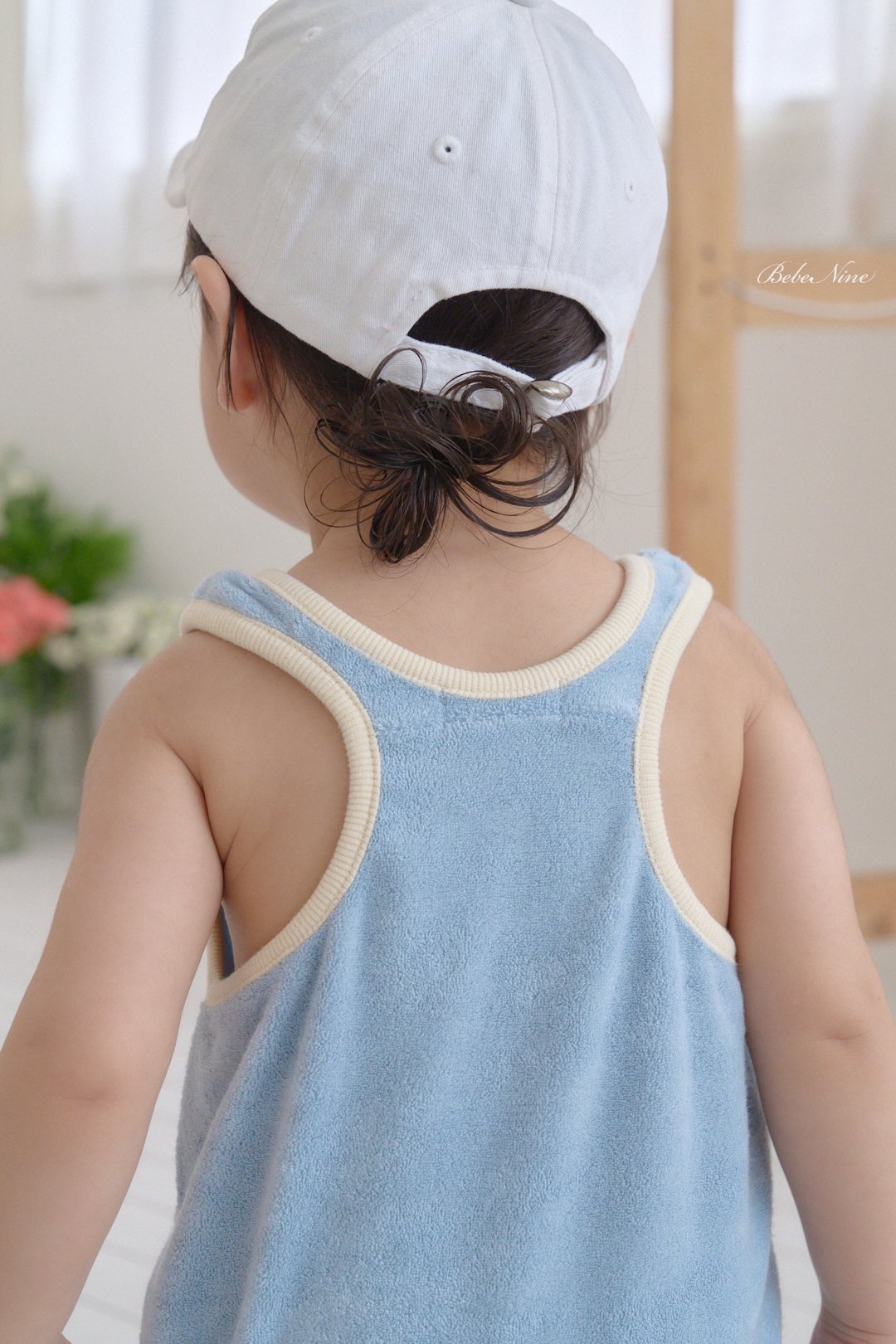 ☀️預訂 韓國直送☀️🇰🇷Bebenine四色字母印花毛巾布滾邊背心連身服