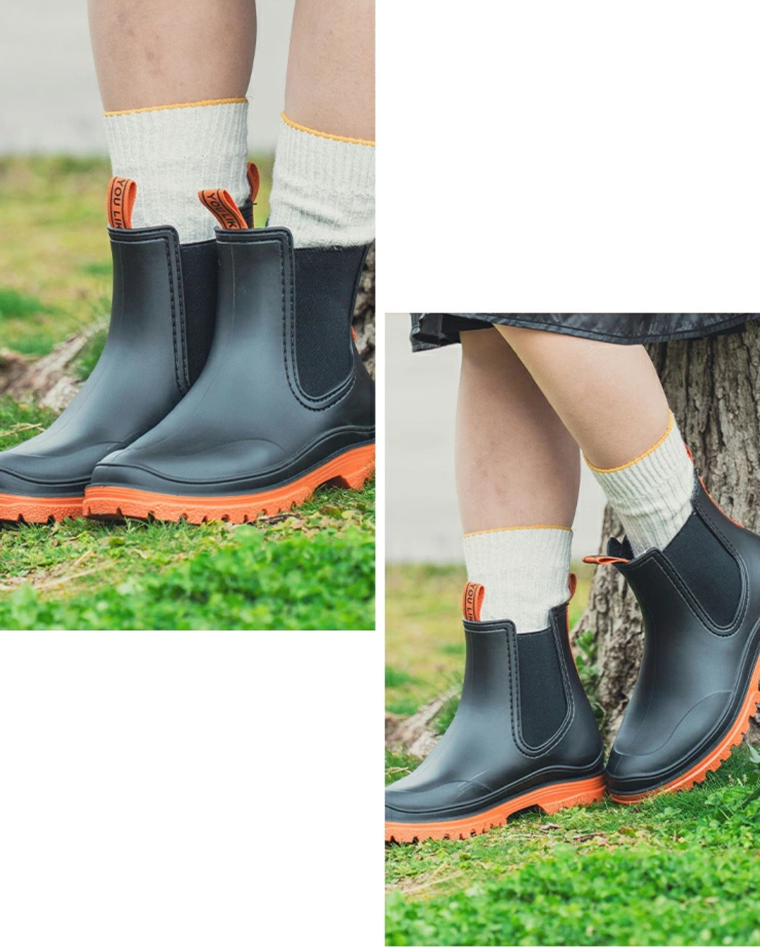 日本代購【 2026新商品 日本直送 KiU 撞色 短身 防雨 短靴 男女啱着 | Two‑Tone Short Rain Boots unisex 】﻿