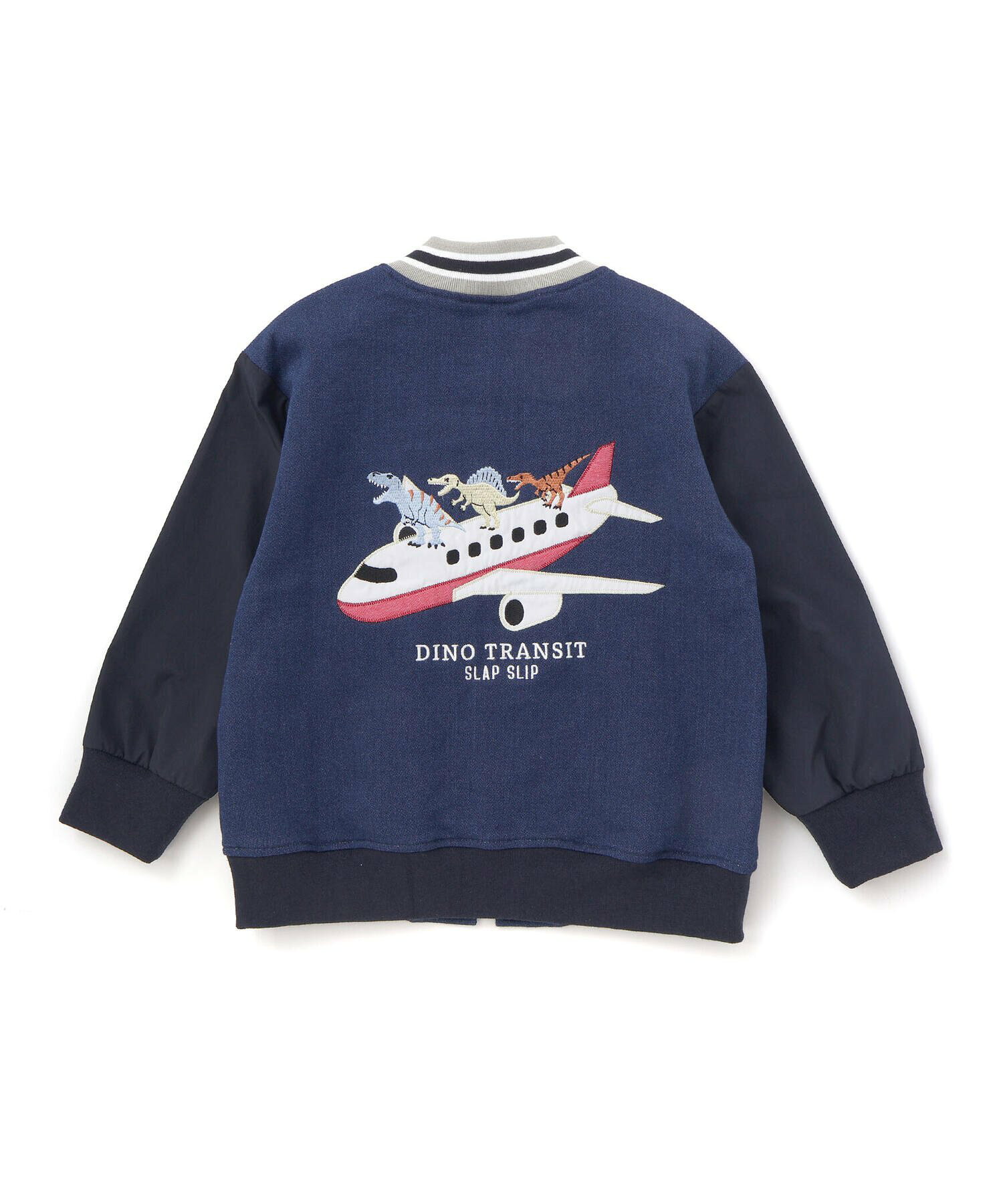 🆕【⭐訂購⭐】🇯🇵日本直送🌀恐龍🦖飛機✈️刺繡 牛仔針織 #棒球外套［2款選］🌀[ELBA-0162][260310]