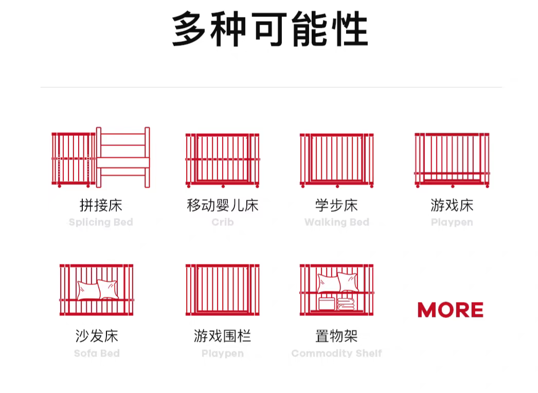 Faroro 第三代多功能實木嬰兒床
