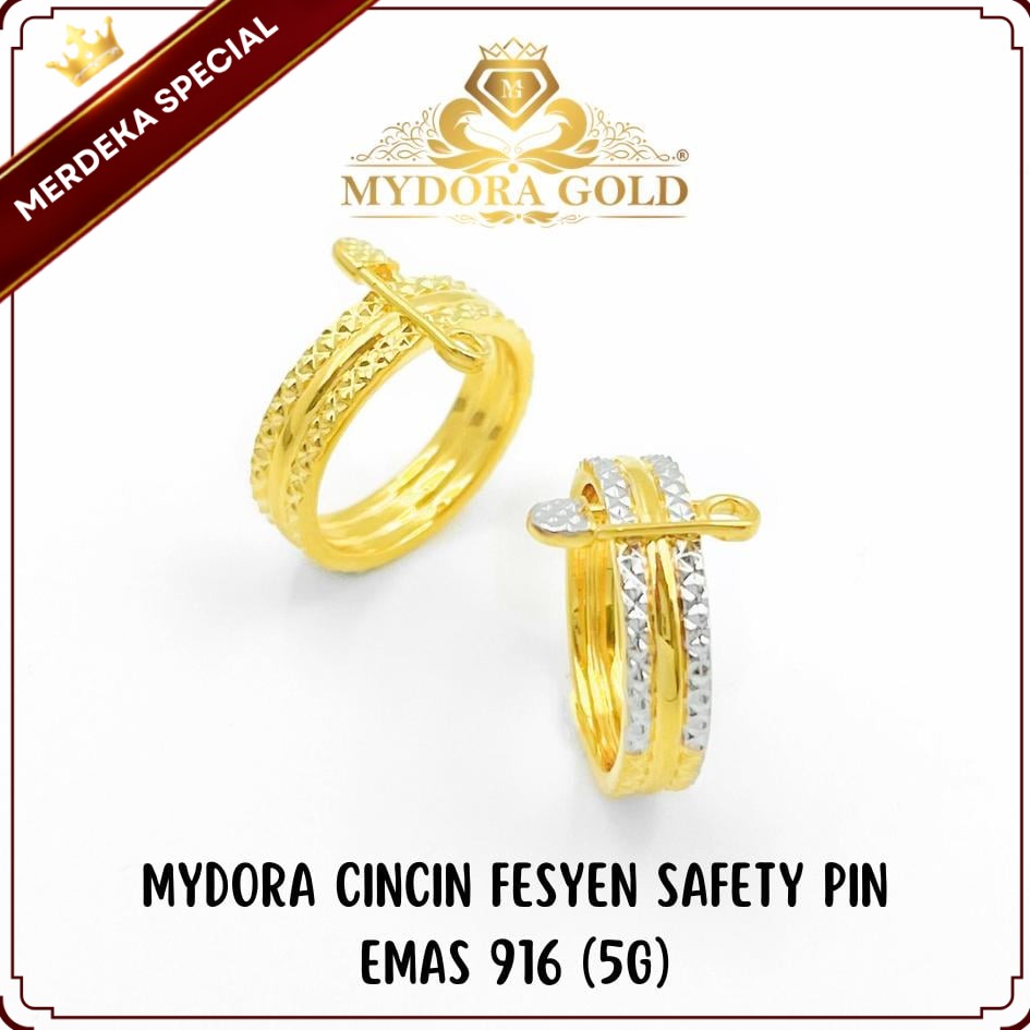 MYDORA Cincin Fesyen Safety Pin (5G) l EMAS 916/22K