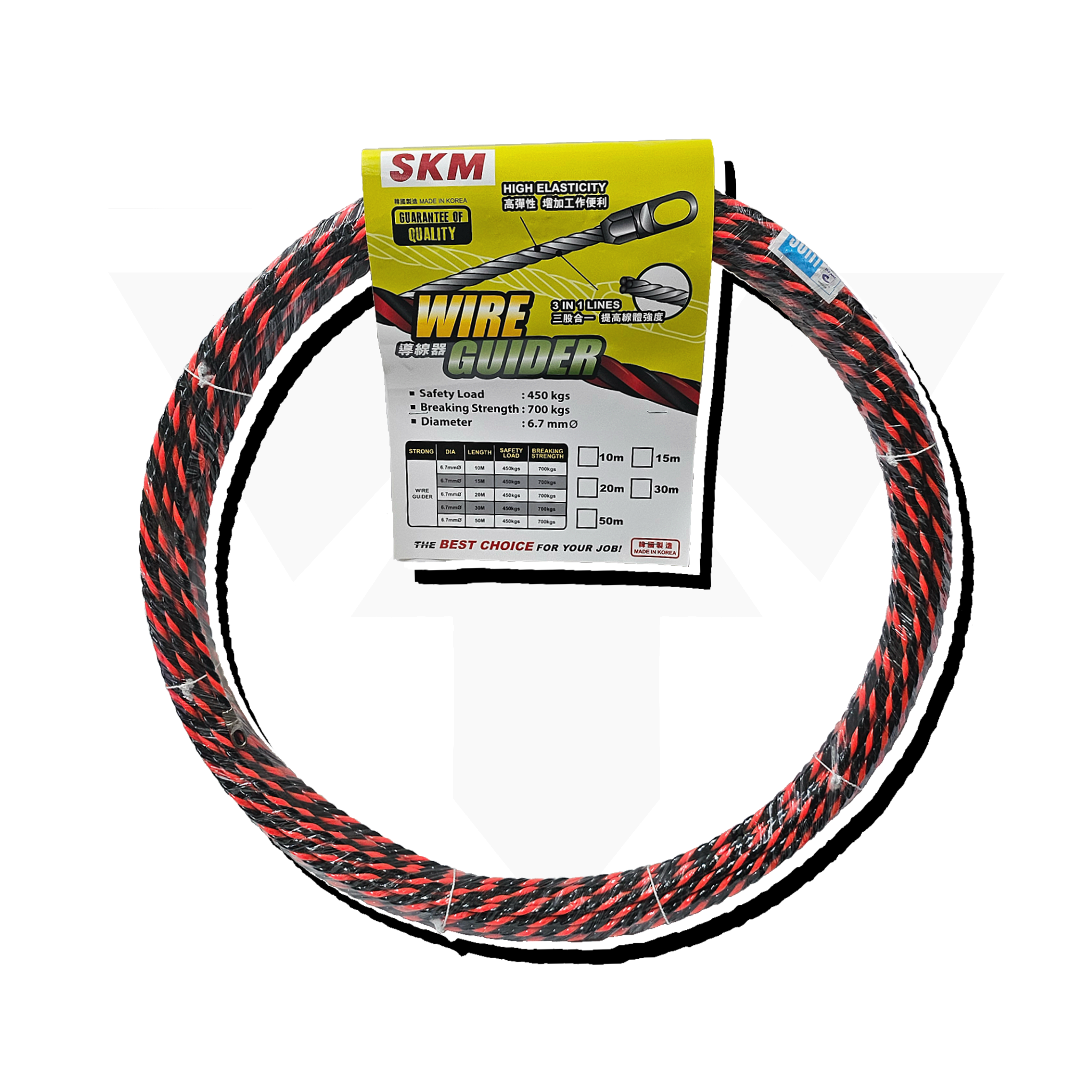 韓國 "SKM" 紅黑三線 包膠威也穿線帶 "SKM" (KR) 3 Wires Twisted Wire Guider