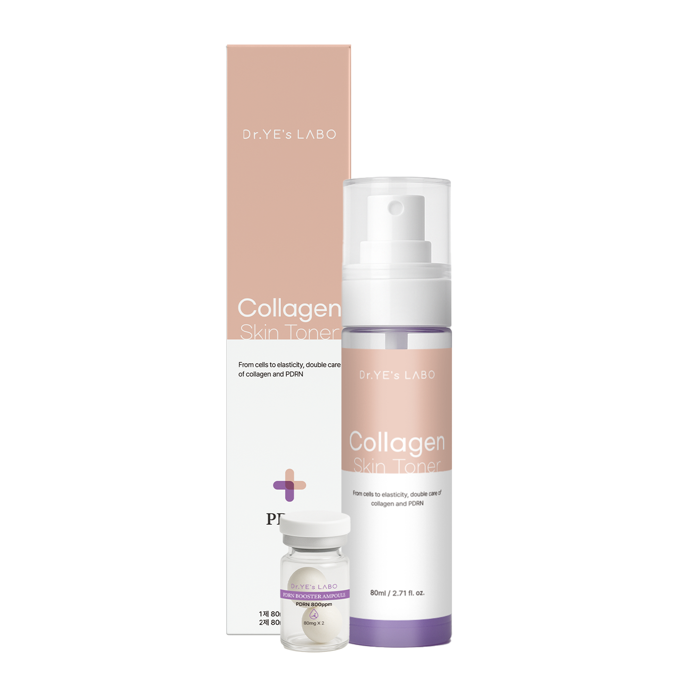 DR.YE's LABO 勝肽膠原PDRN修護噴霧 Collagen Skin Toner 80ml+(PDRN冷凍粉2粒) (LA037)