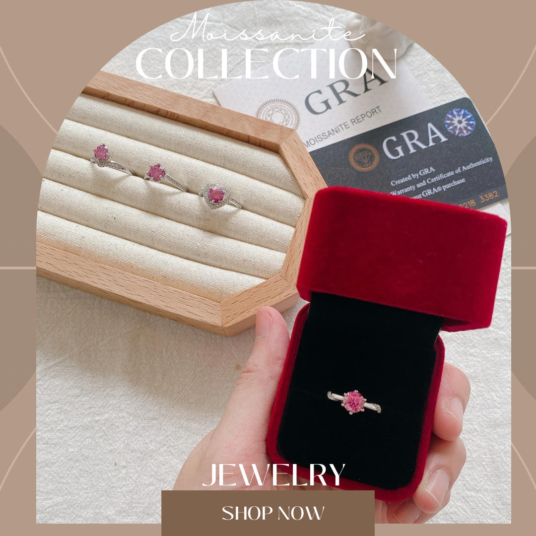 Pink Moissanite Ring Collection Shop Now  