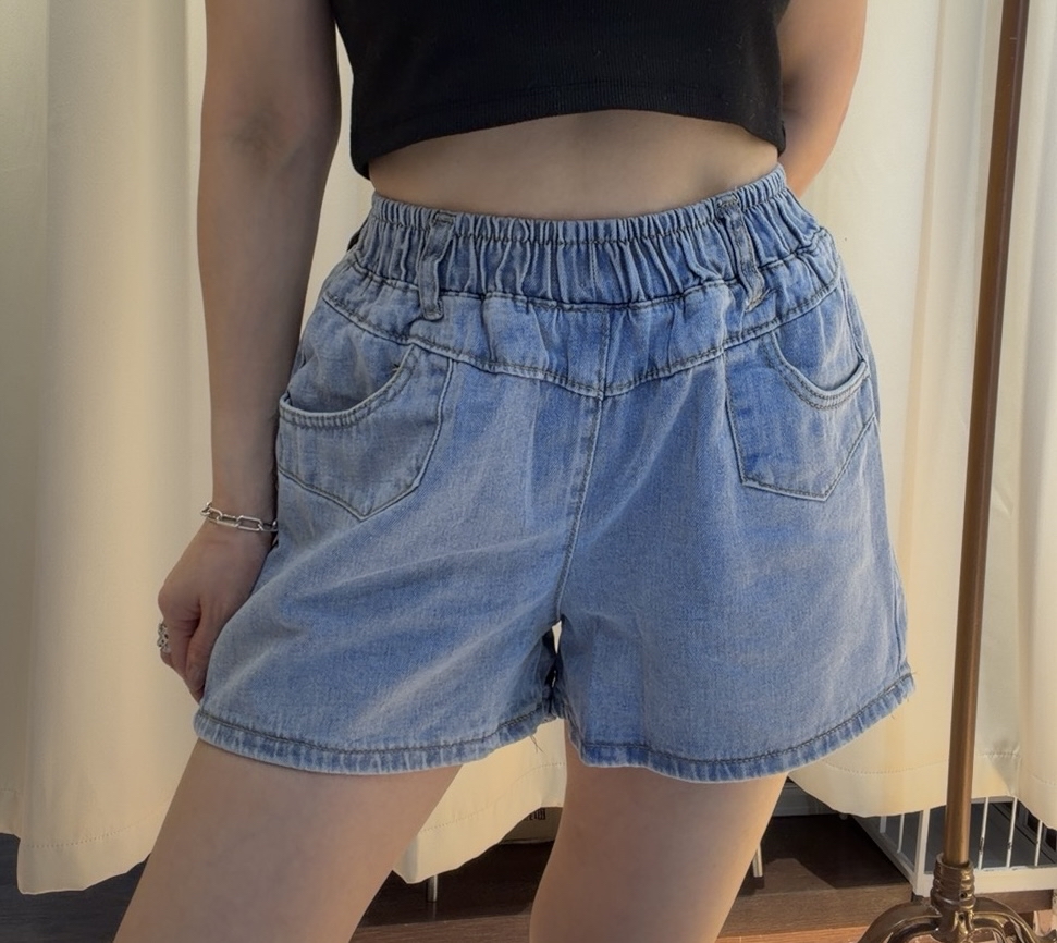 彈性腰牛仔短褲