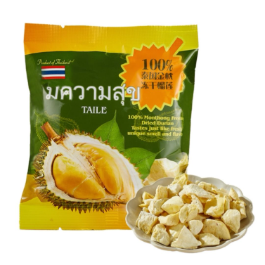 泰好吃(TAILE) 泰國進口 金枕頭榴蓮乾 180g(20g*9) *新包裝 平行進口