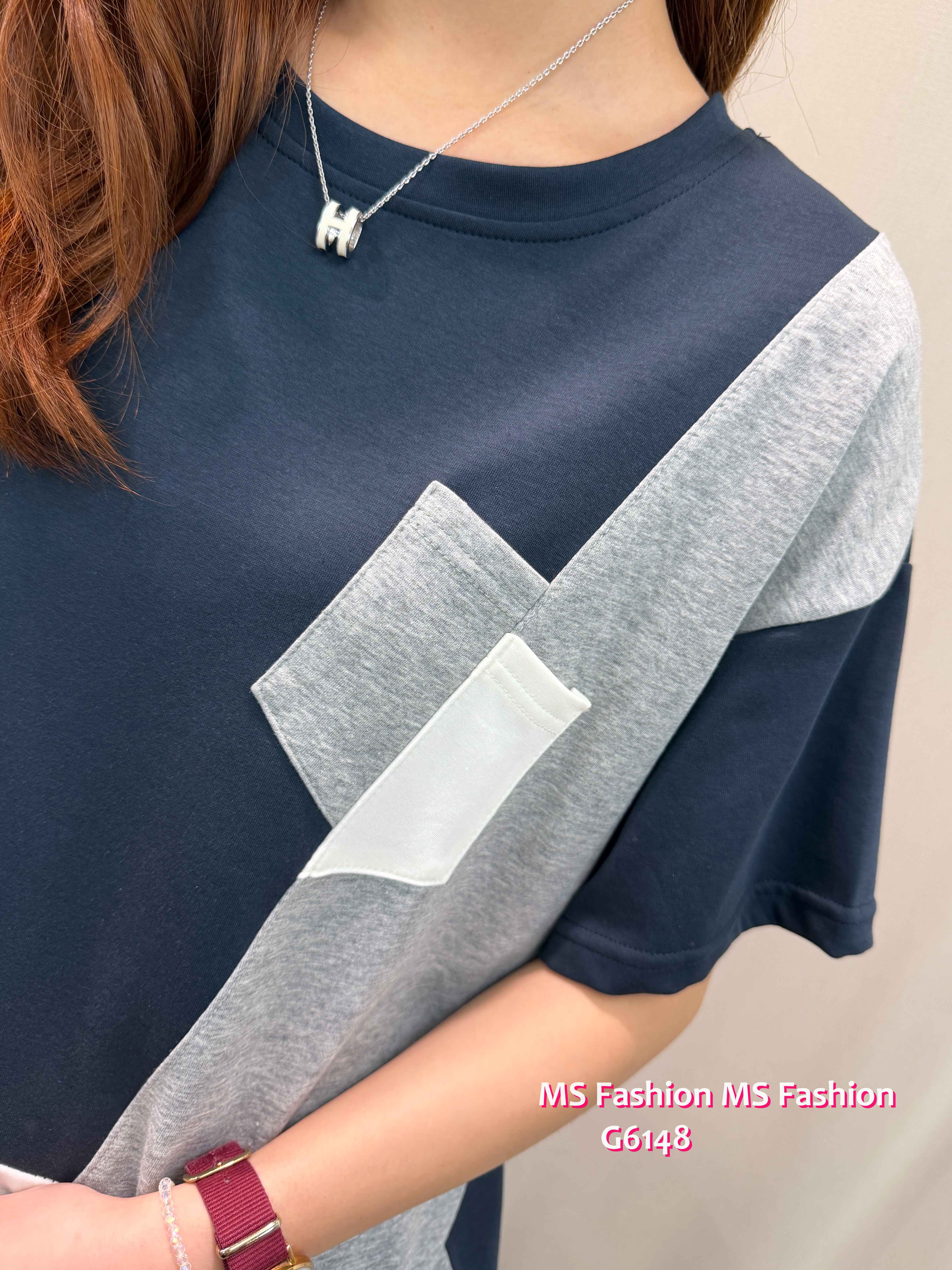 G6148 韓國🇰🇷靚色拼布top