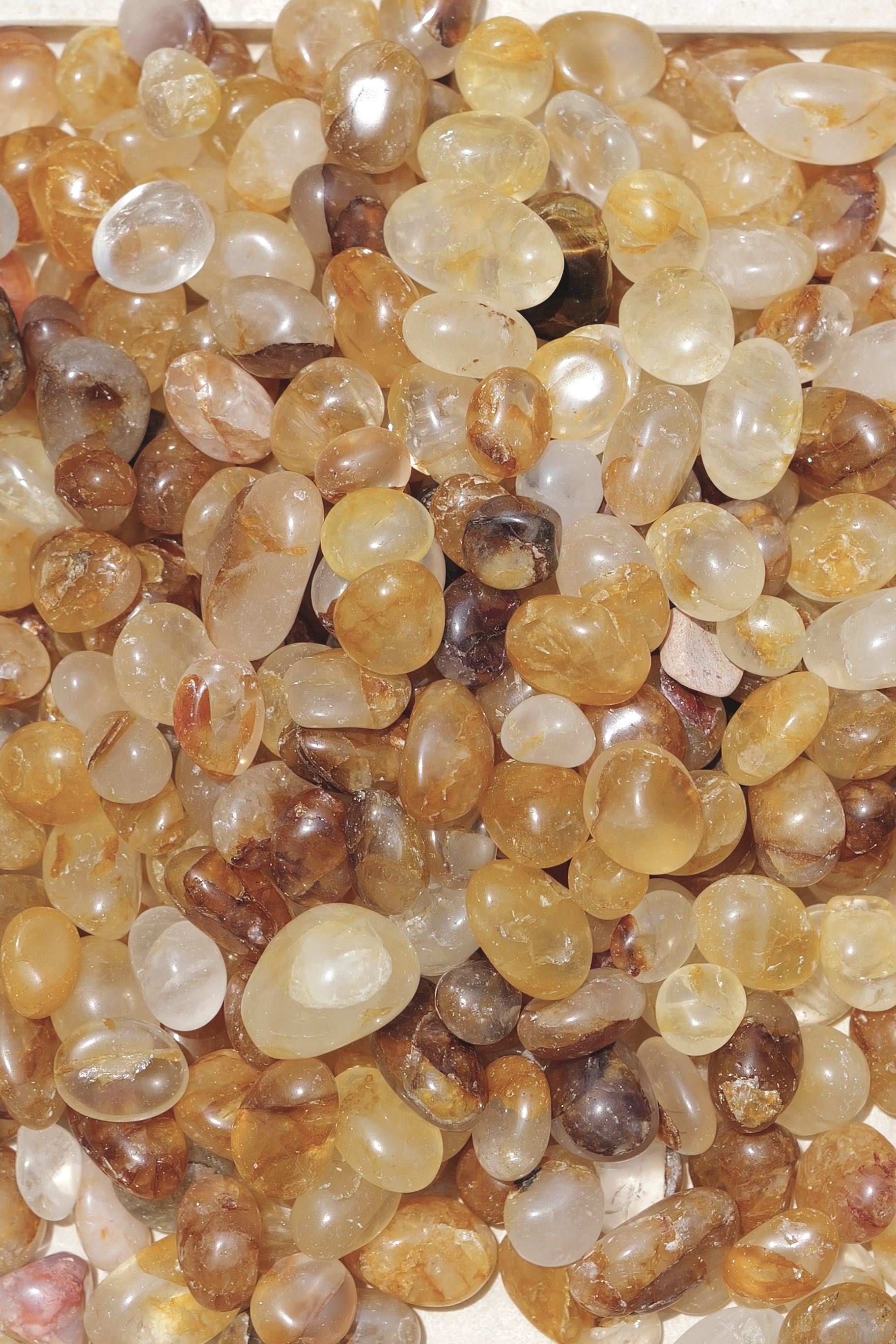  ༒黃膠花石粒100g 包裝 （Golden Healer Quartz）༒ GH.a087H6-RA20*62-