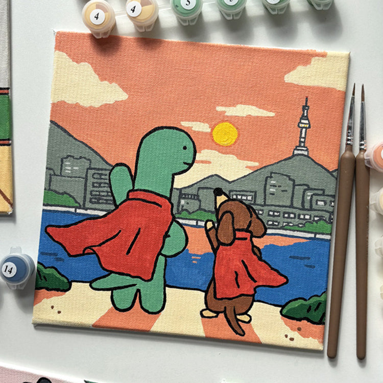 [JOGUMAN STUDIO] WELCOME TO KOREA DRAWING SET 數字畫