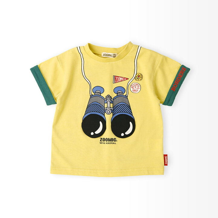 🇯🇵預訂 日本直送🇯🇵Zoomic兩色望遠鏡翻蓋前後印花撞色短袖T恤