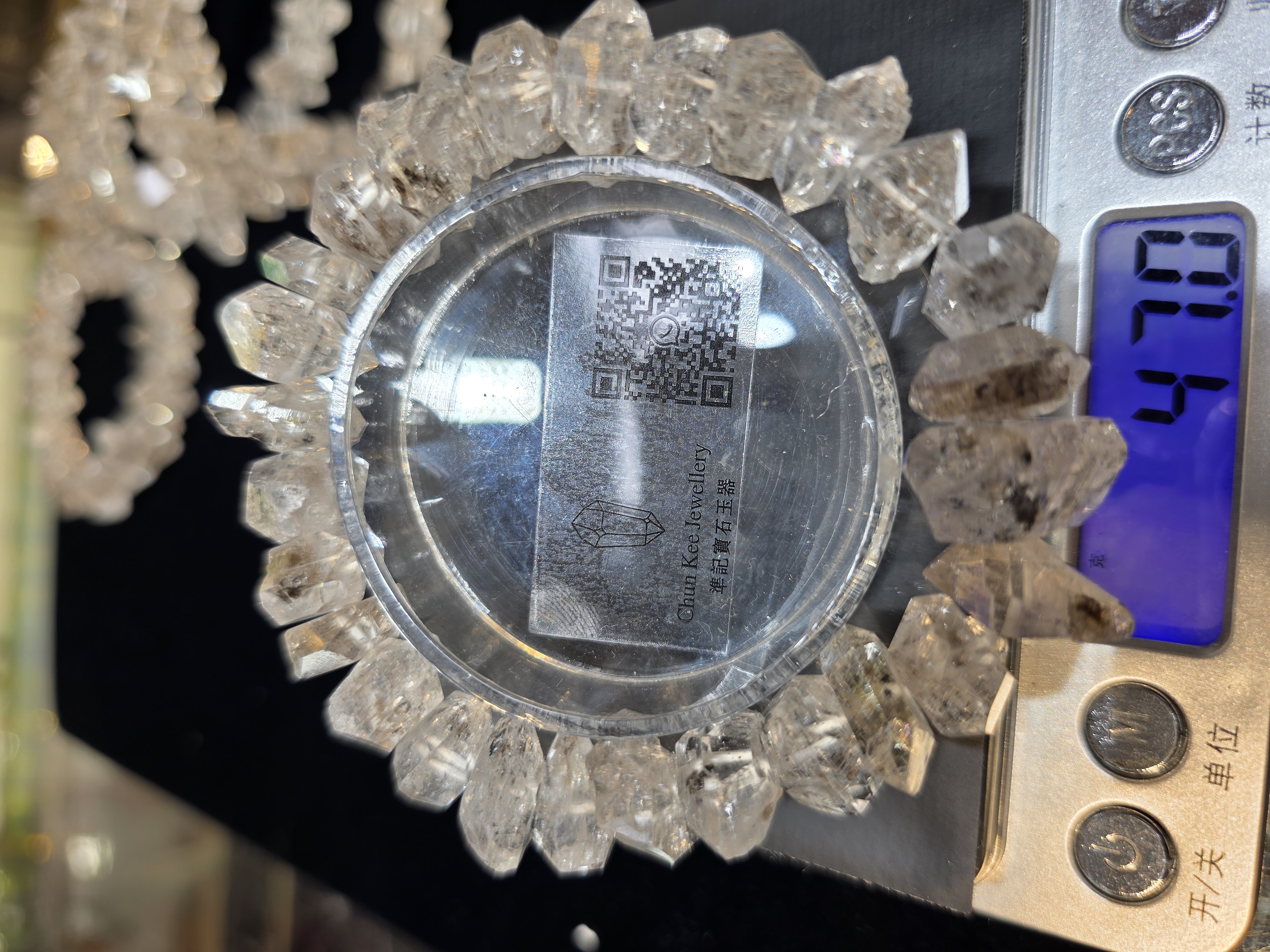 巴基斯坦閃靈鑽石手串(Herkimer Diamond)