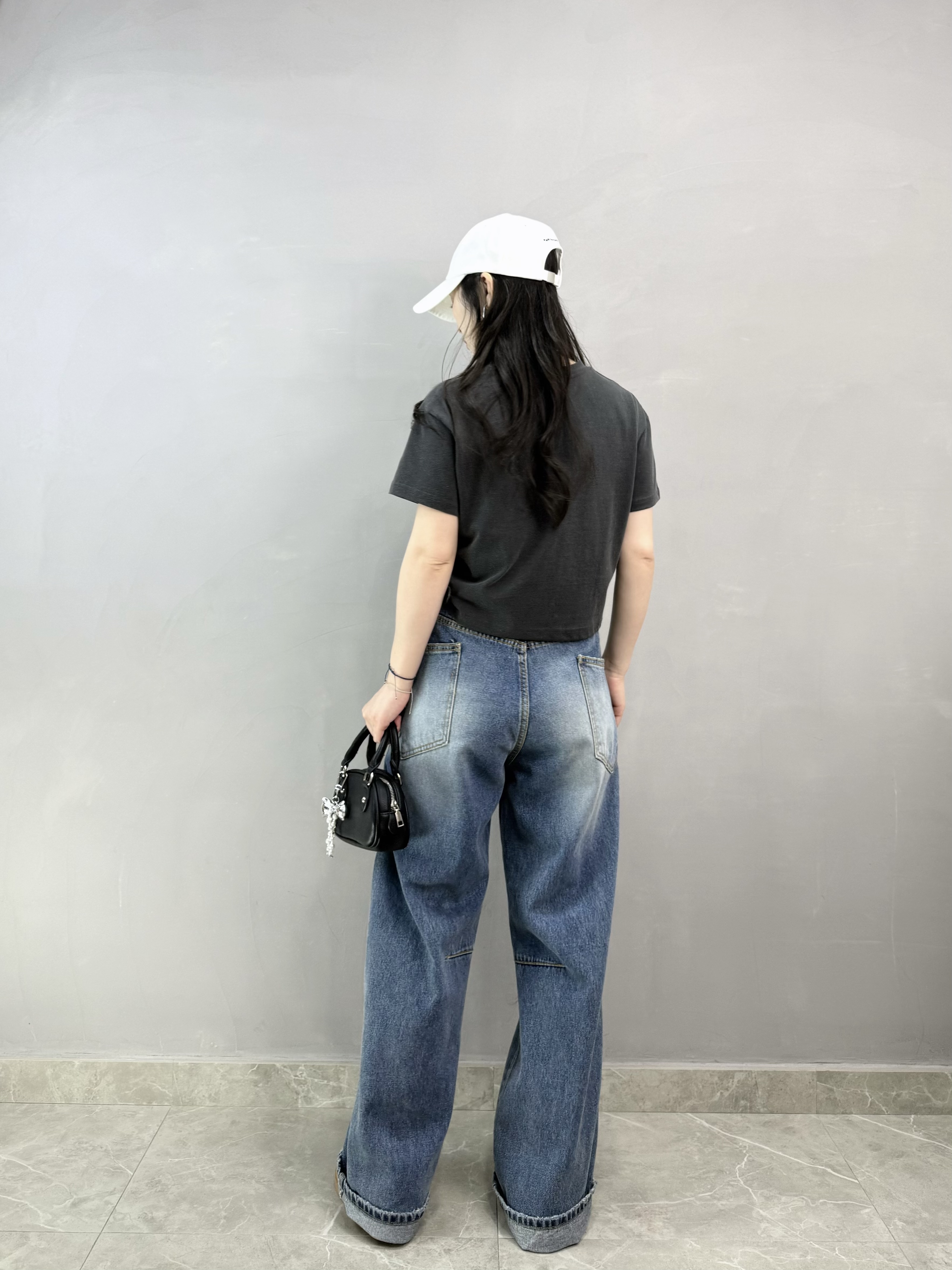 L68 車骨設計感牛仔褲