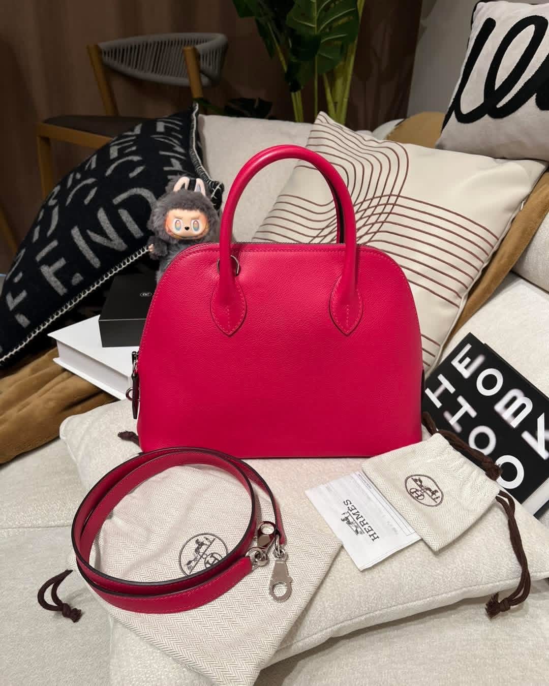 Hermes bolide 25,STAMP Z FRAMBOISE/ROUGE  100%Authentic,98%new ✅專門店收據✅Key Lock✅塵袋✅box 