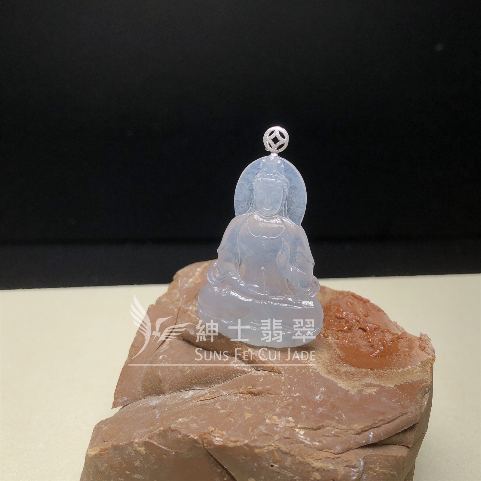 YK00021  冰種觀音連18 K金頭  