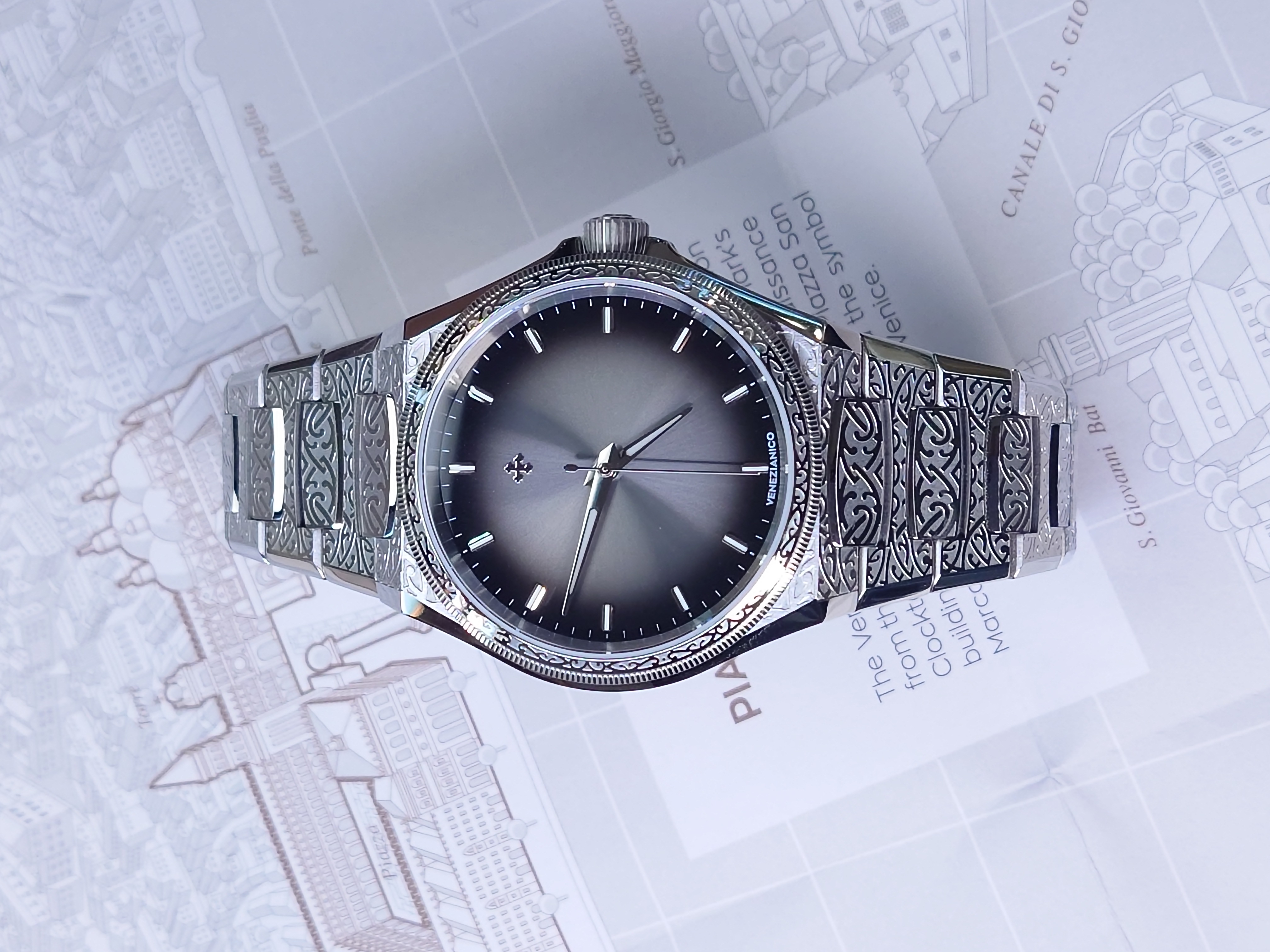 VENEZIANICO Arsenale Bizantino 雕刻藝術機械錶-6221520C