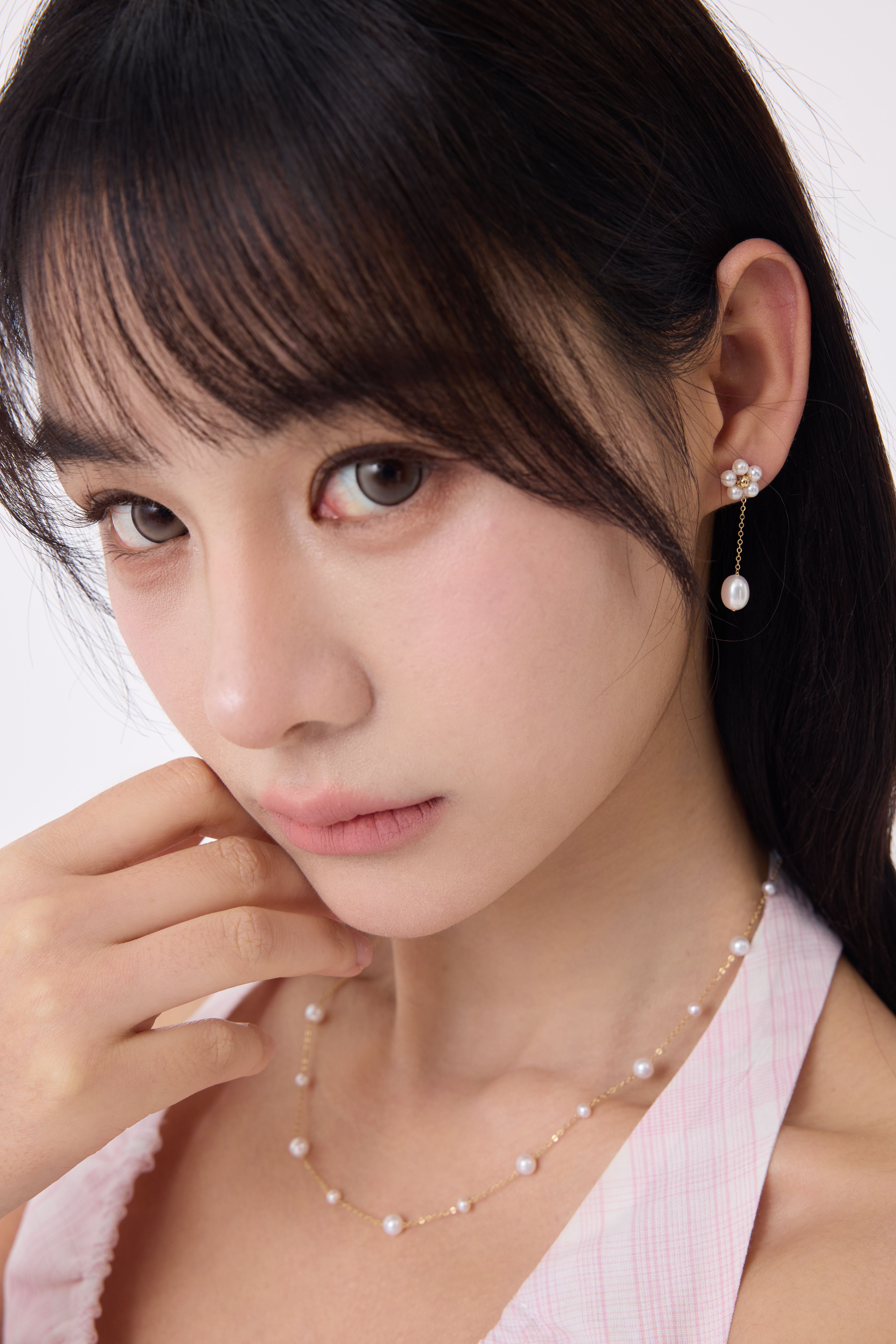 雛菊垂感珍珠耳環 Daisy Drop Pearl Earring 