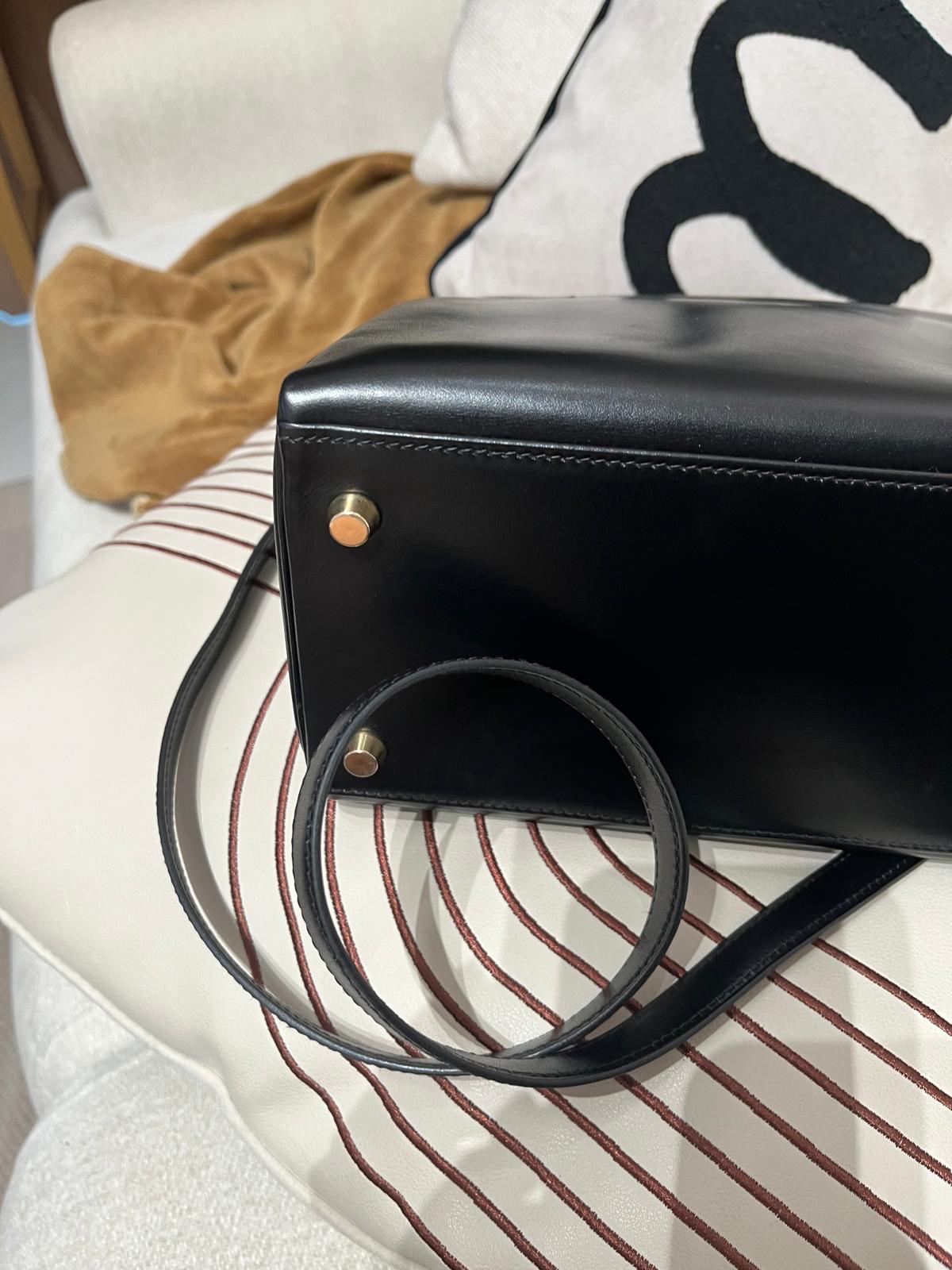Hermes Kelly 28 ,1994 vintage 黑金BOX 皮 100%Authentic, 95%New  ✅Dust bag ✅肩帶