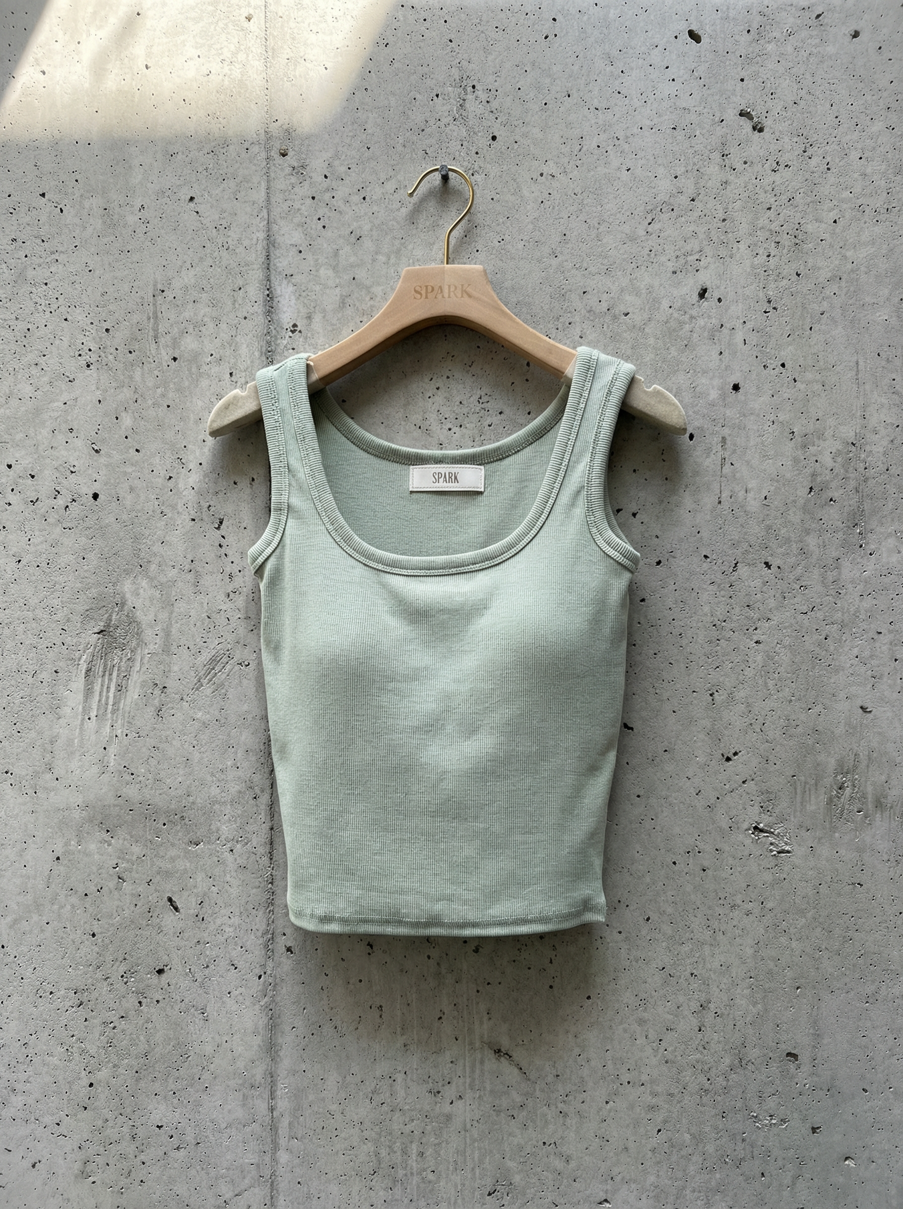 簡約純色坑條紋針織背心