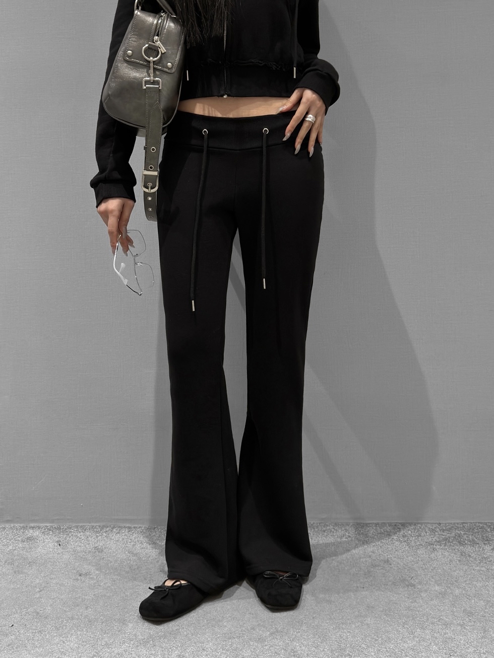 Eyelet Pocket Low Bootcut Pants