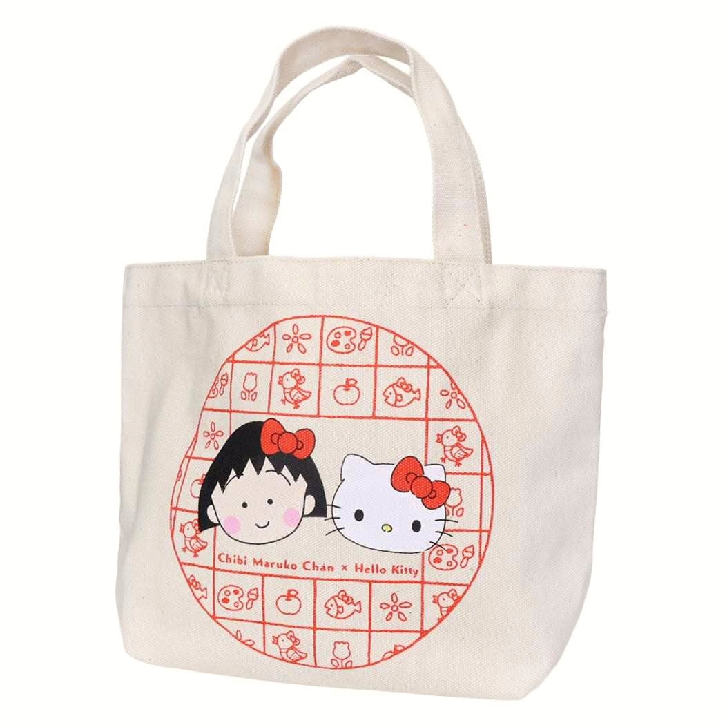 現貨｜櫻桃小丸子 Chibi Maruko Chan x Sanrio Characters Hello Kitty 日版 手挽袋 (SR1777)