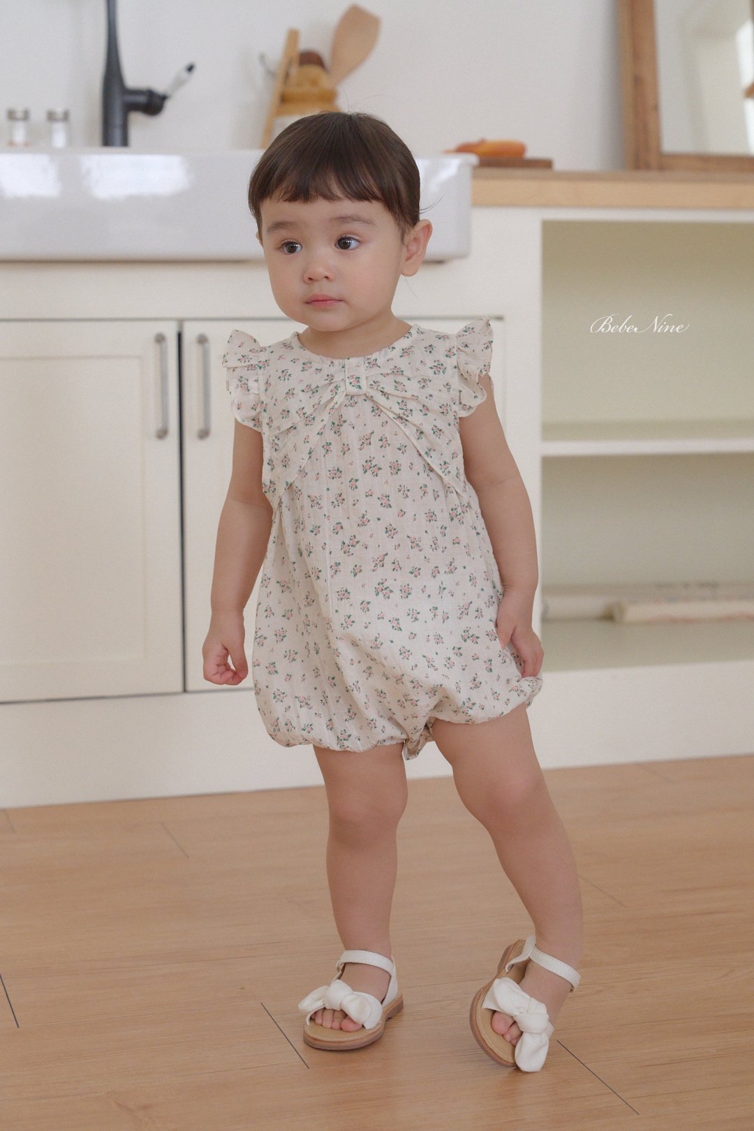 ☀️預訂 韓國直送☀️🇰🇷Bebenine兩色花卉蝴蝶結荷葉邊背心包屁衣